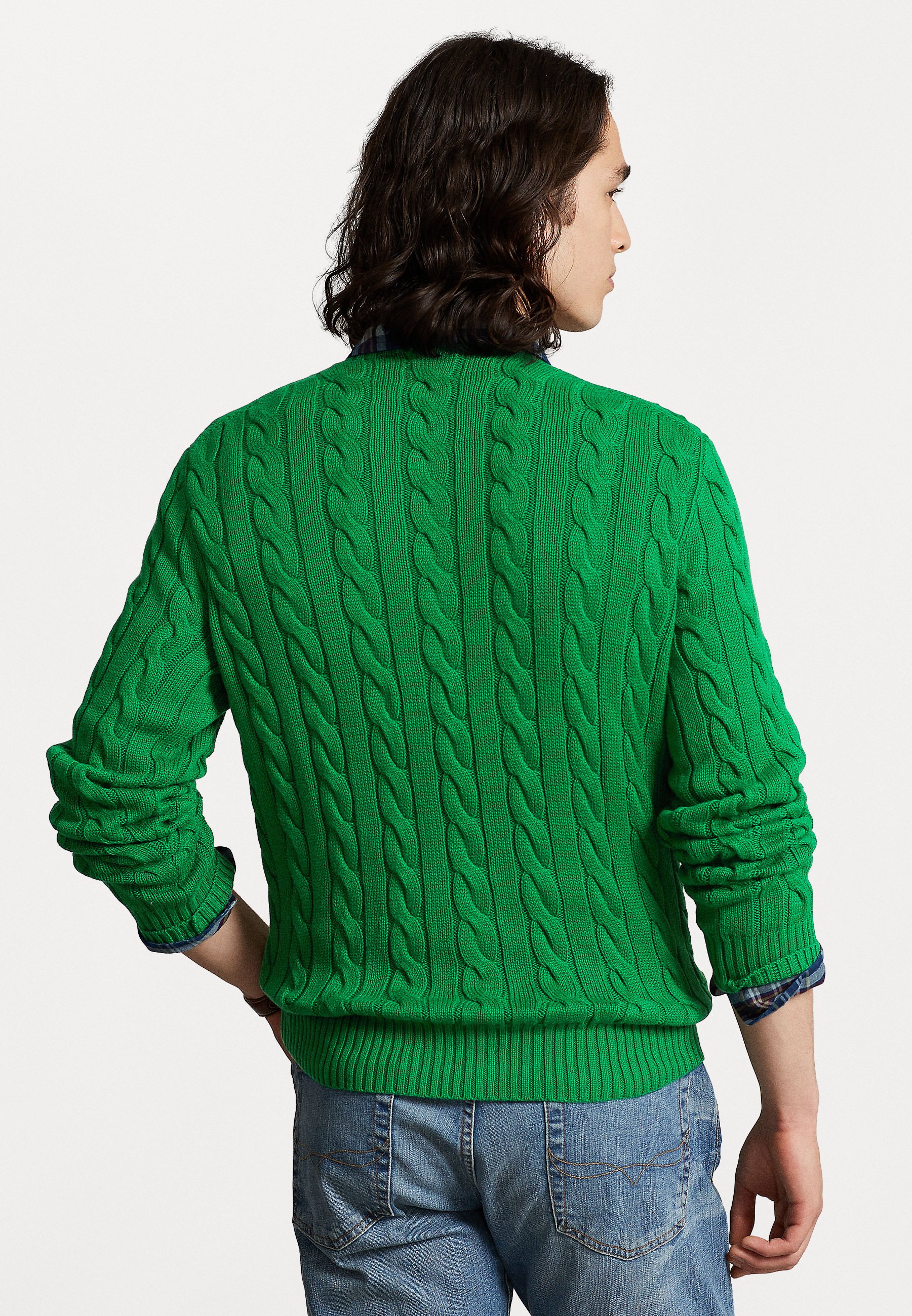 Polo Ralph Lauren DRIVER LONG SLEEVE - Jumper - athletic green/green