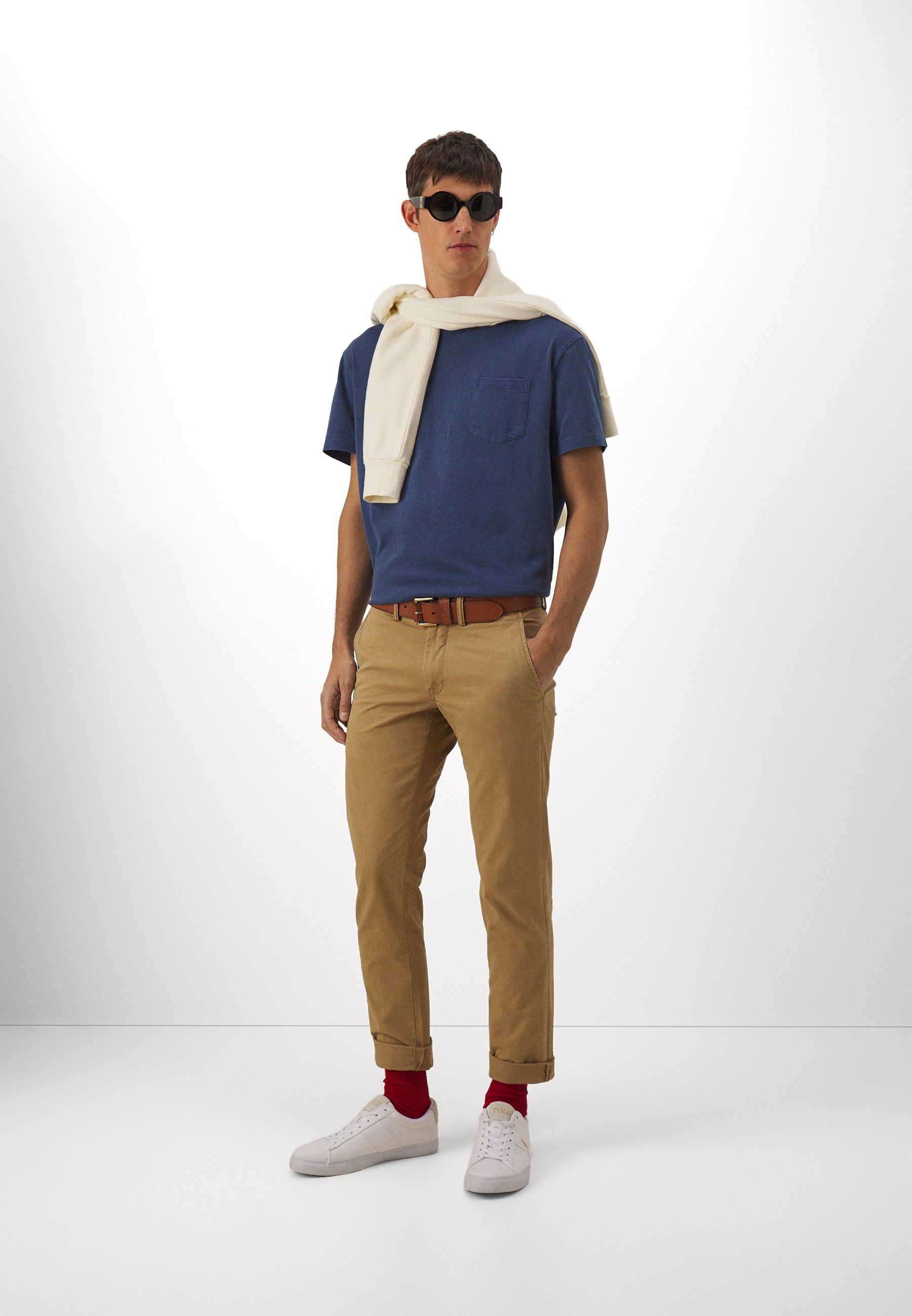 Polo Ralph Lauren SHORT SLEEVE - Basic T-shirt - light navy/dark blue