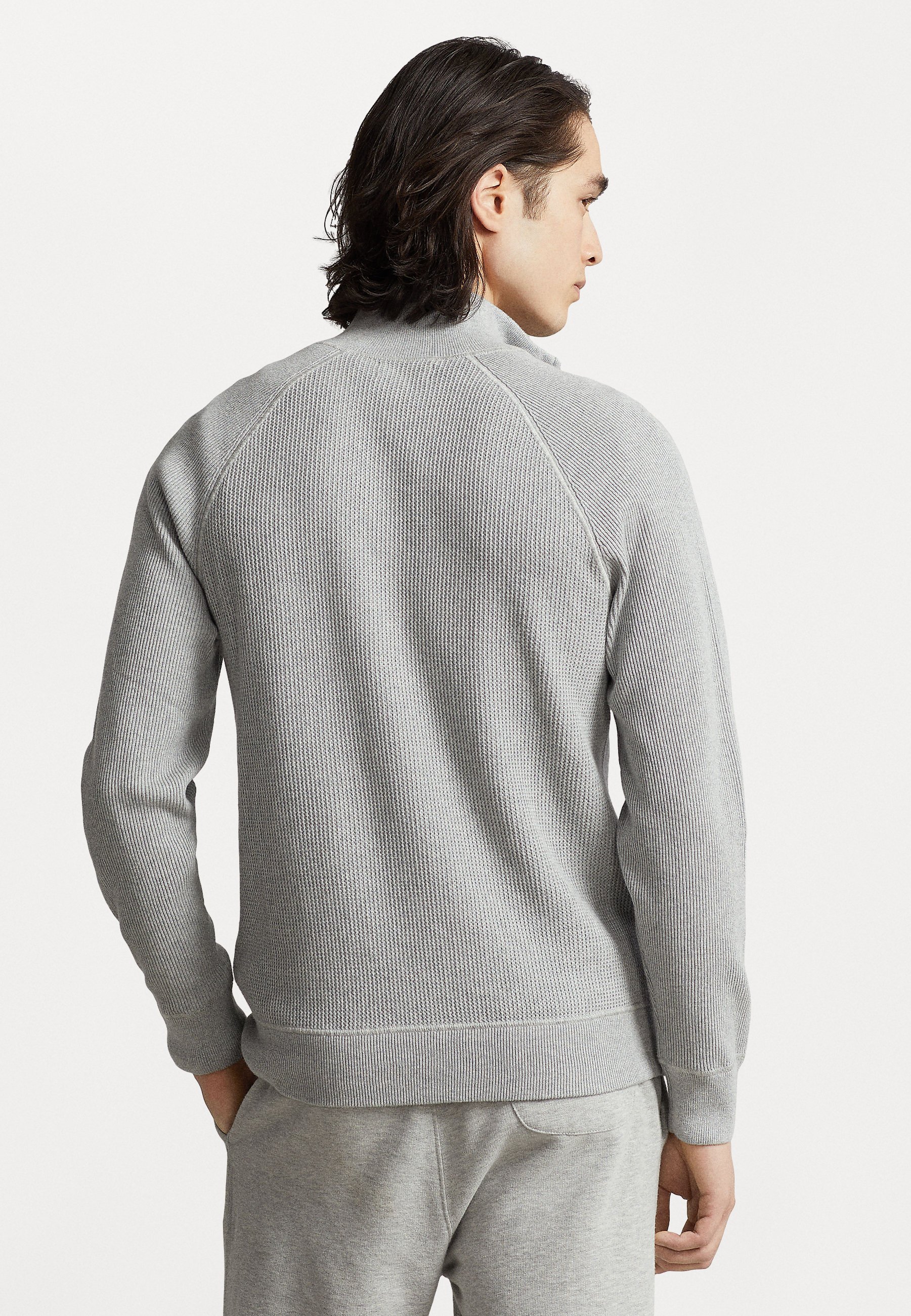 Polo Ralph Lauren LONG SLEEVE FULL ZIP - Cardigan - andover heather/light grey