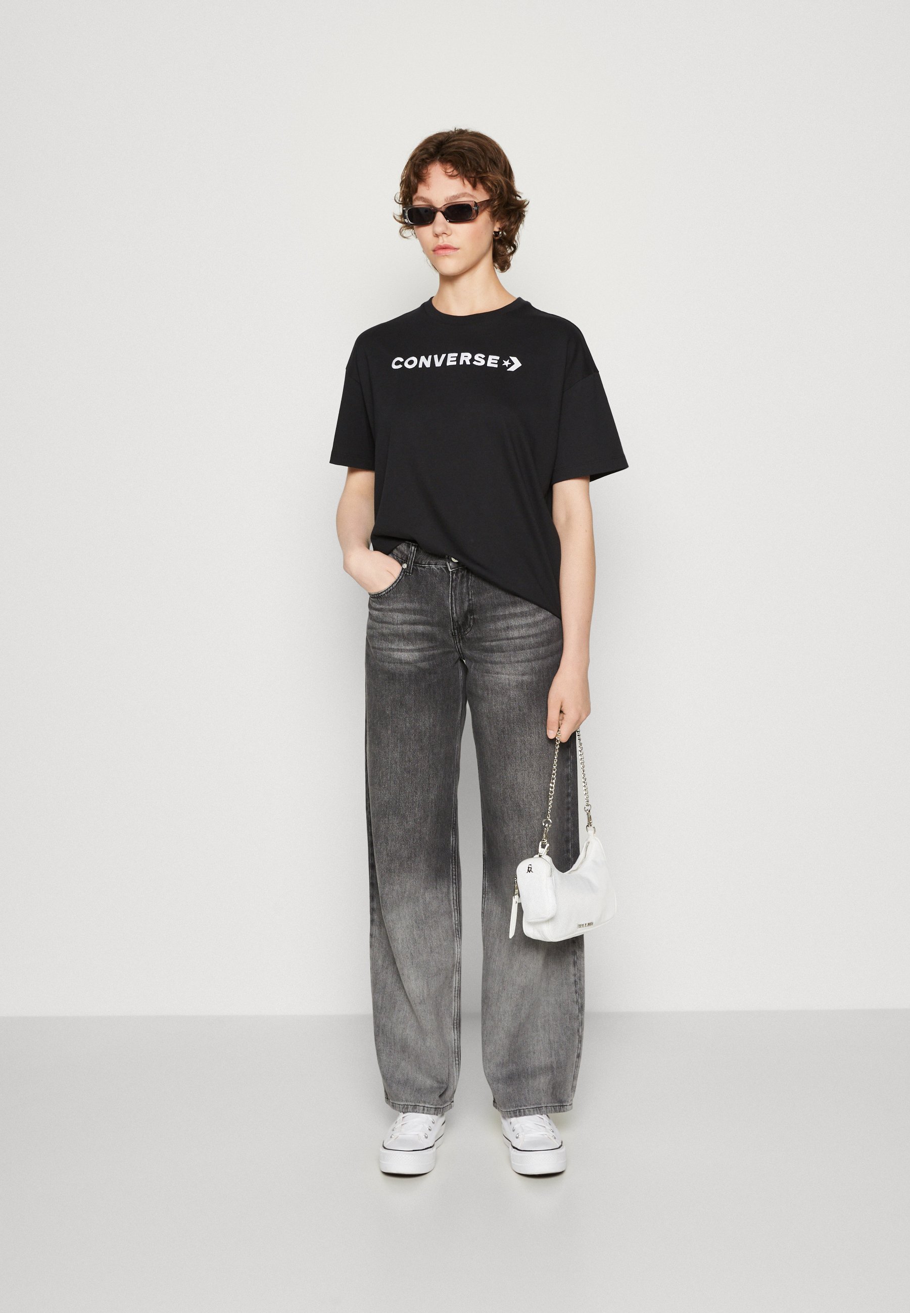 Converse OVERSIZED WORDMARK - Basic T-shirt - black