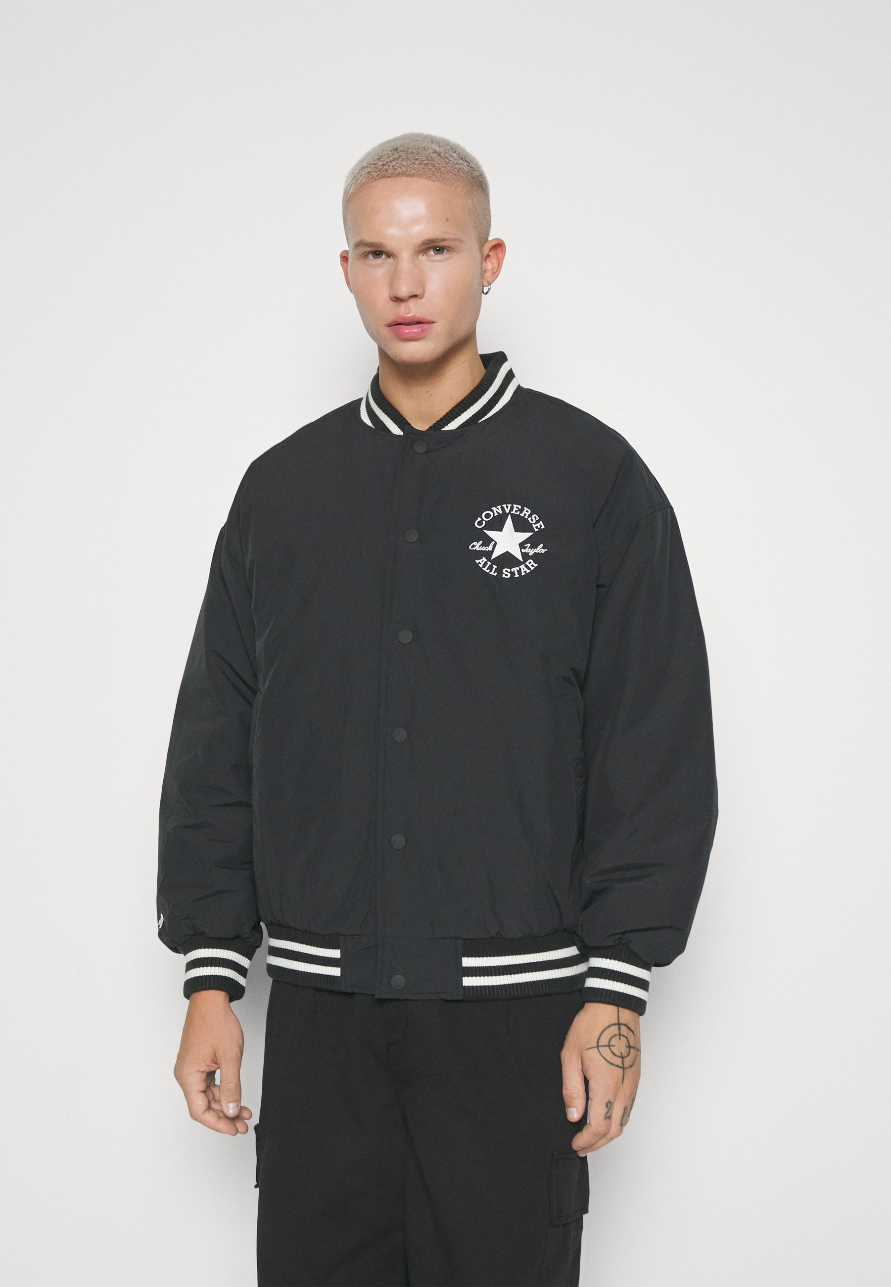 Converse ALL STAR VARSITY PADDED JACKET - Bomber Jacket - black