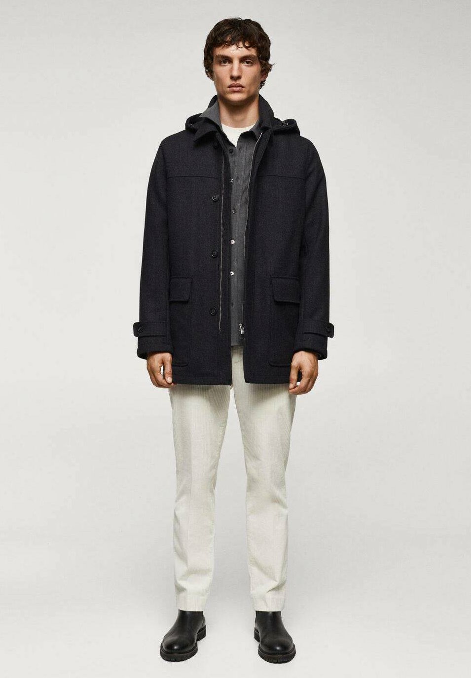 Mango MEDINA - Short coat - charcoal/anthracite