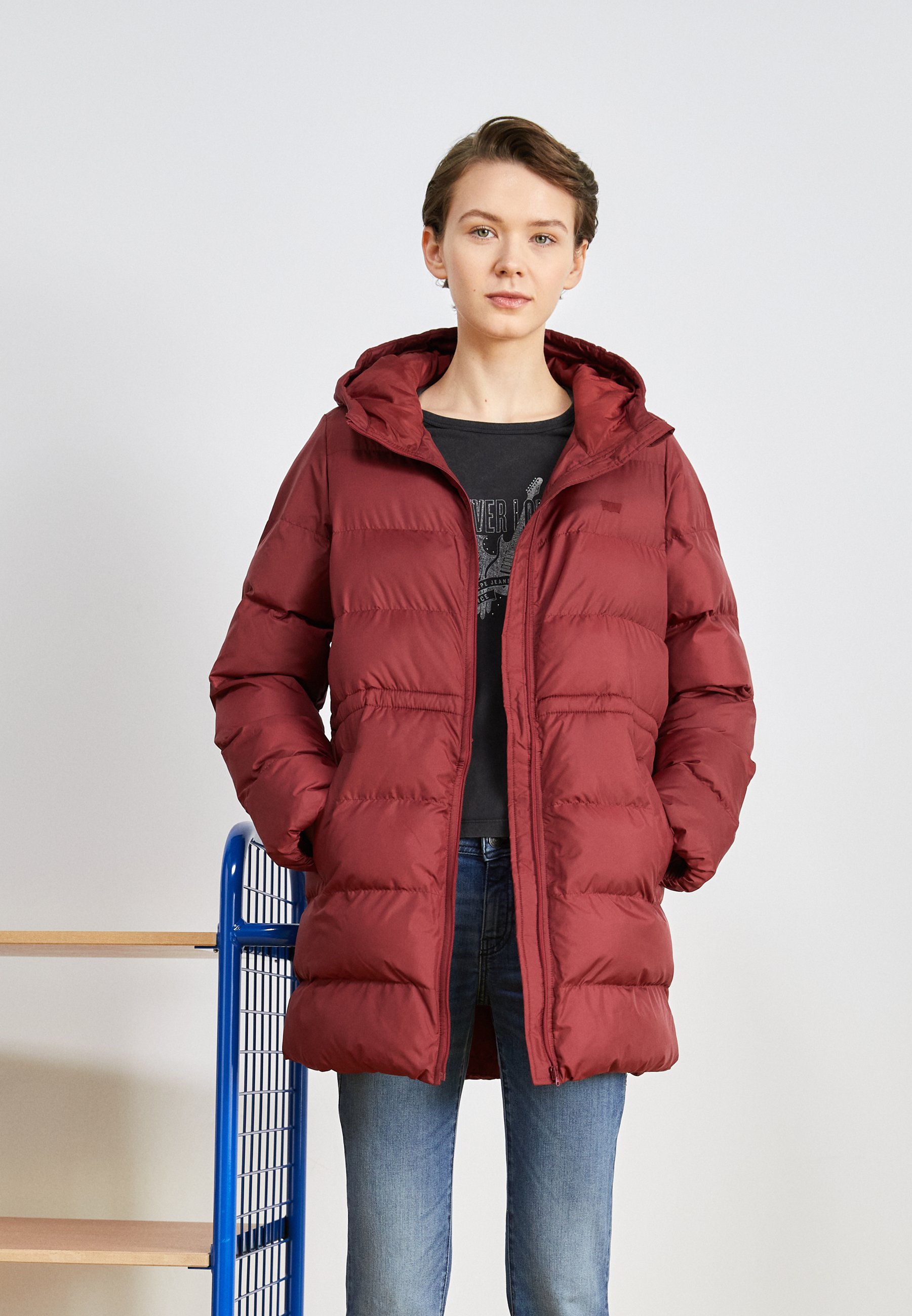 Levi's® HOODED MIDI - Winter coat - syrah/bordeaux