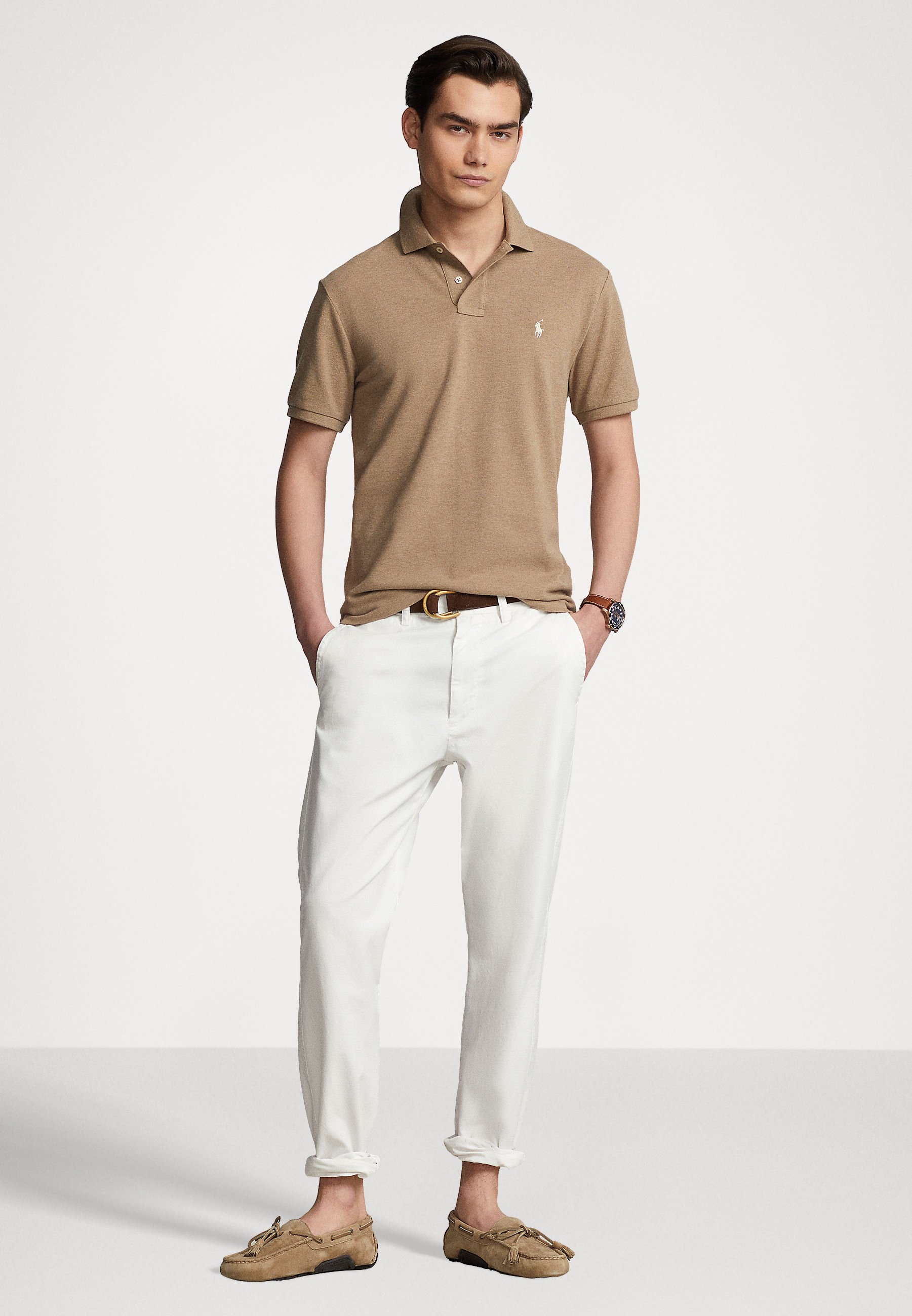 Polo Ralph Lauren SHORT SLEEVE - Polo shirt - italian heather/brown