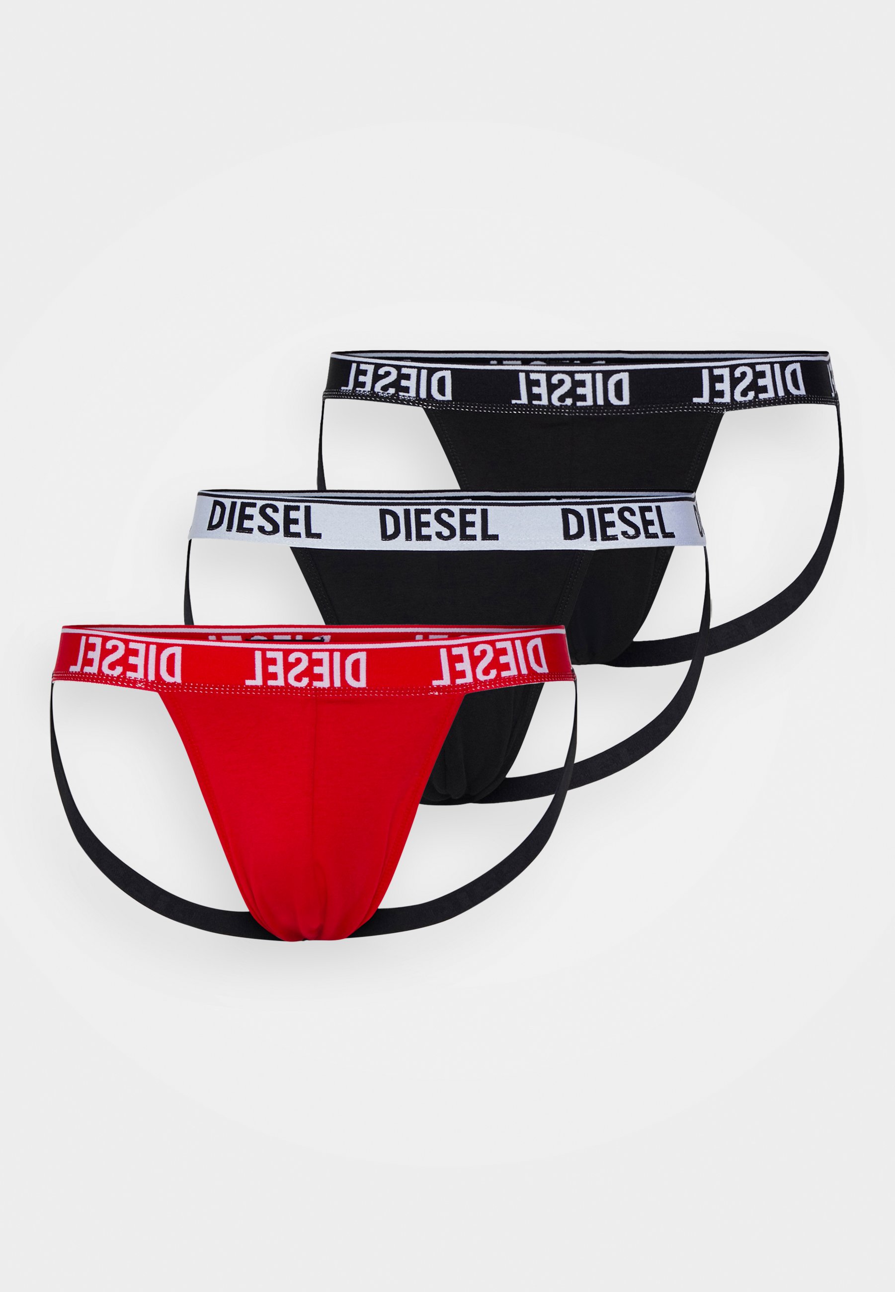 Diesel JOCKY 3 PACK - Briefs - black/red/black