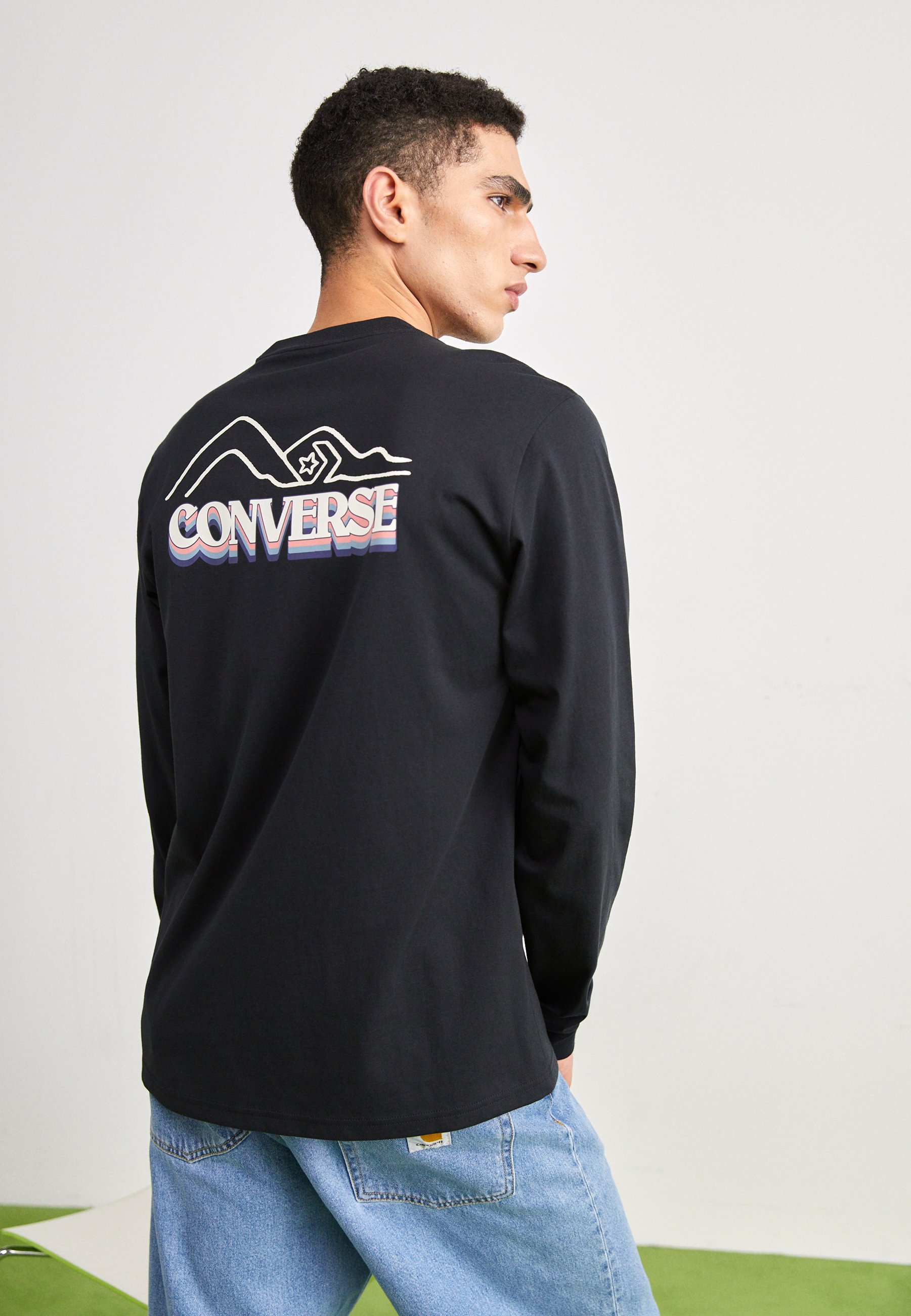 Converse WINTER VIBES GRAPHIC - Long sleeved top - black
