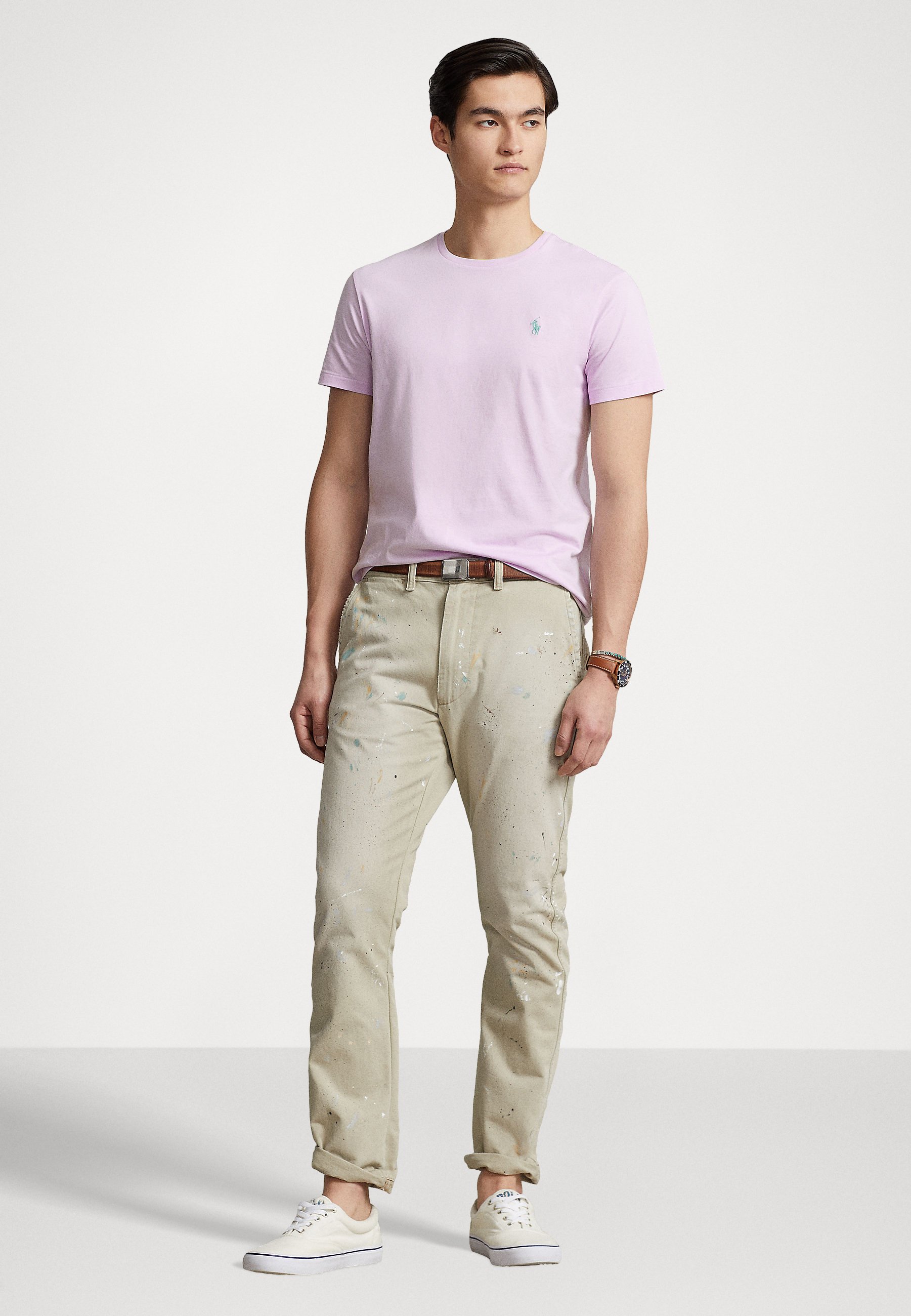 Polo Ralph Lauren SHORT SLEEVE - Basic T-shirt - flower purple/lilac
