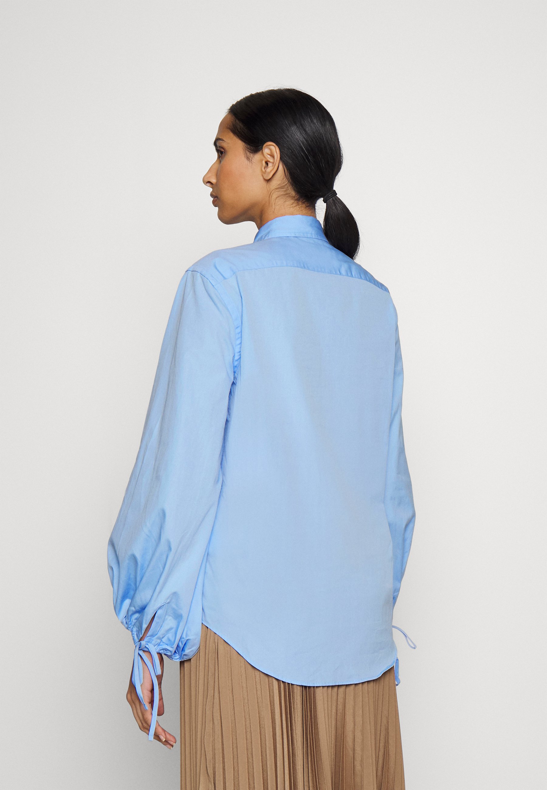 Polo Ralph Lauren LONG SLEEVE BUTTON FRONT SHIRT - Button-down blouse - pebble blue/blue