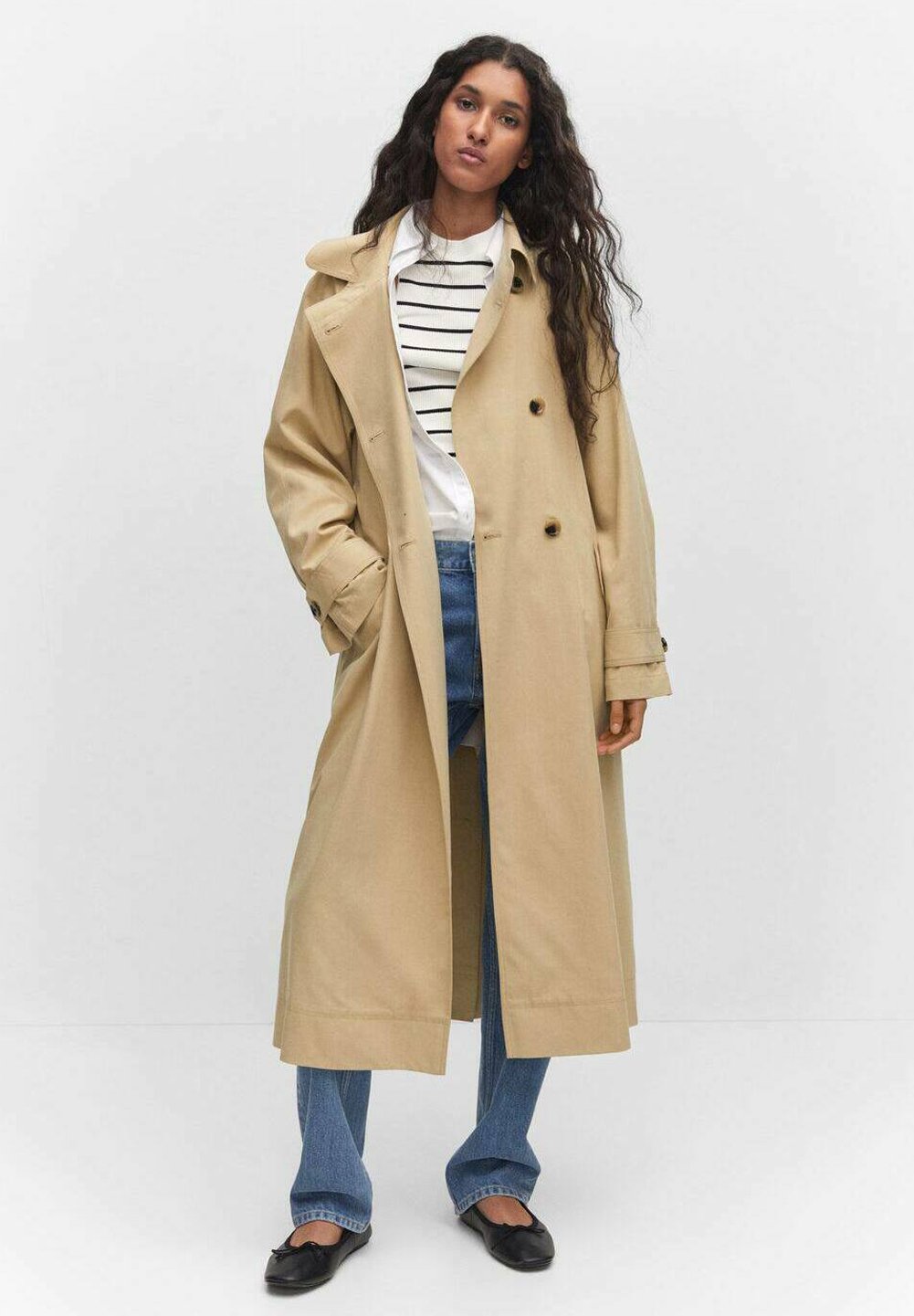Mango COPITO - Trenchcoat - open beige/beige