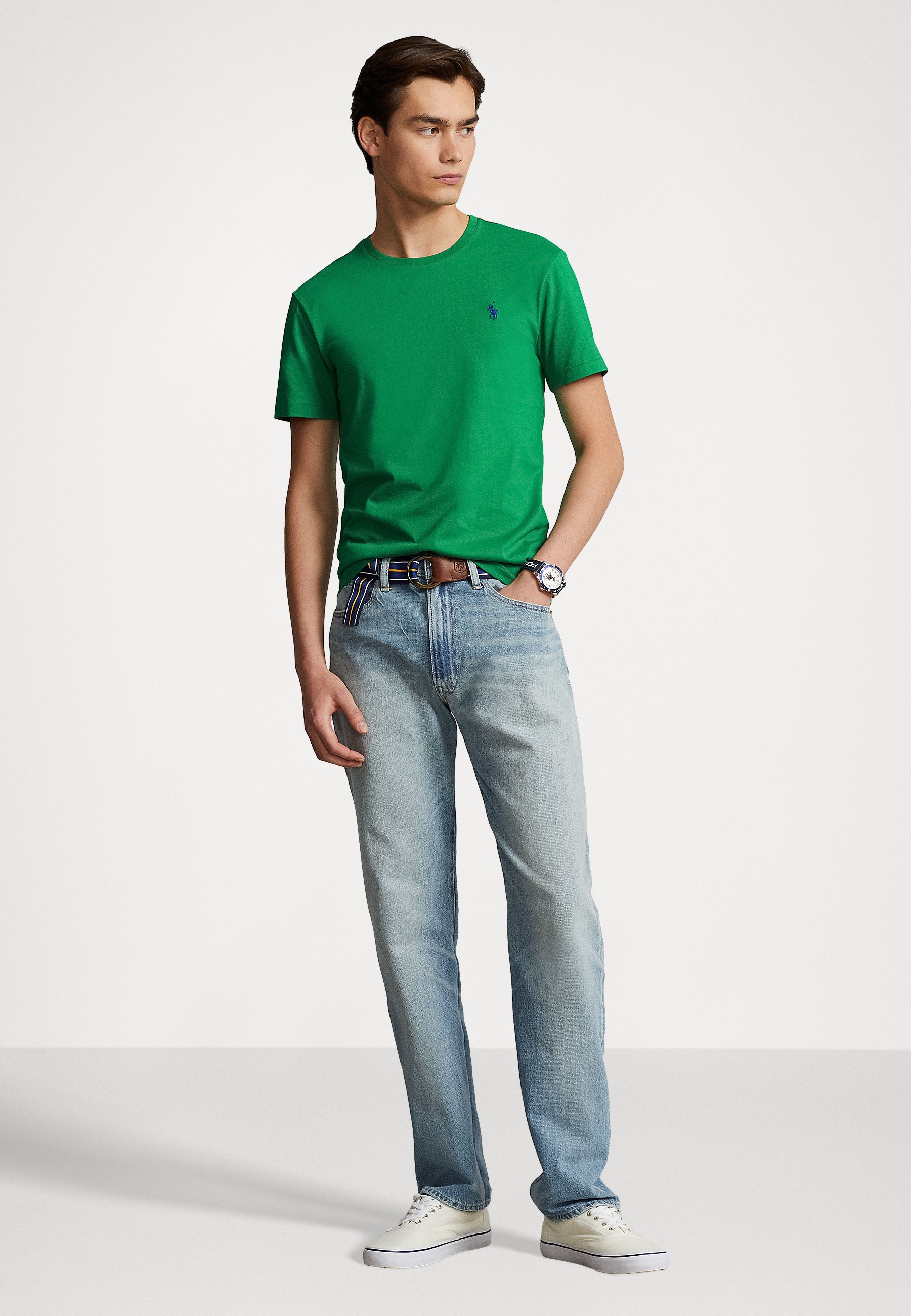 Polo Ralph Lauren SHORT SLEEVE - Basic T-shirt - billiard/green