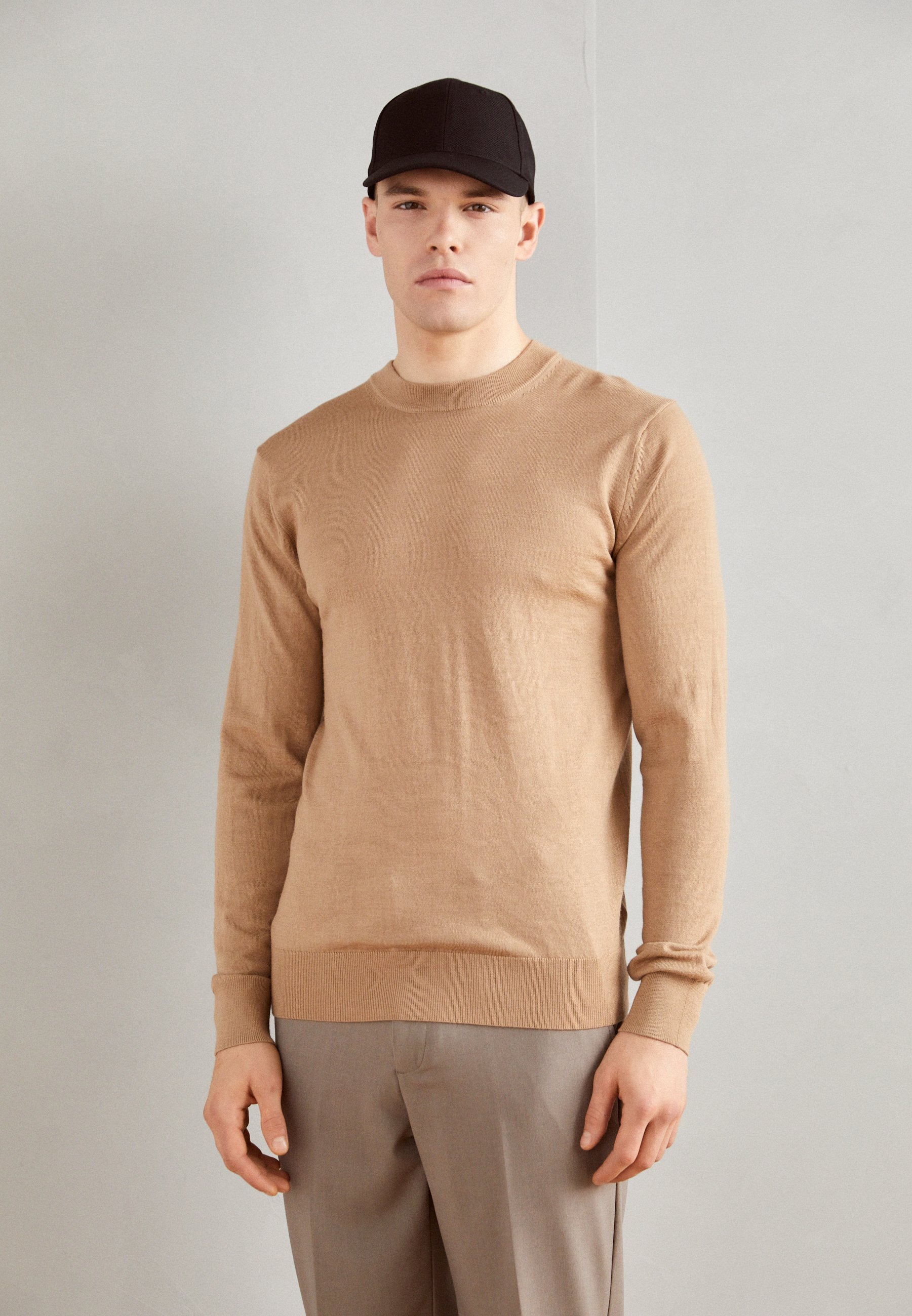Scotch & Soda REGULAR FIT CREW NECK - Jumper - camel melange/camel