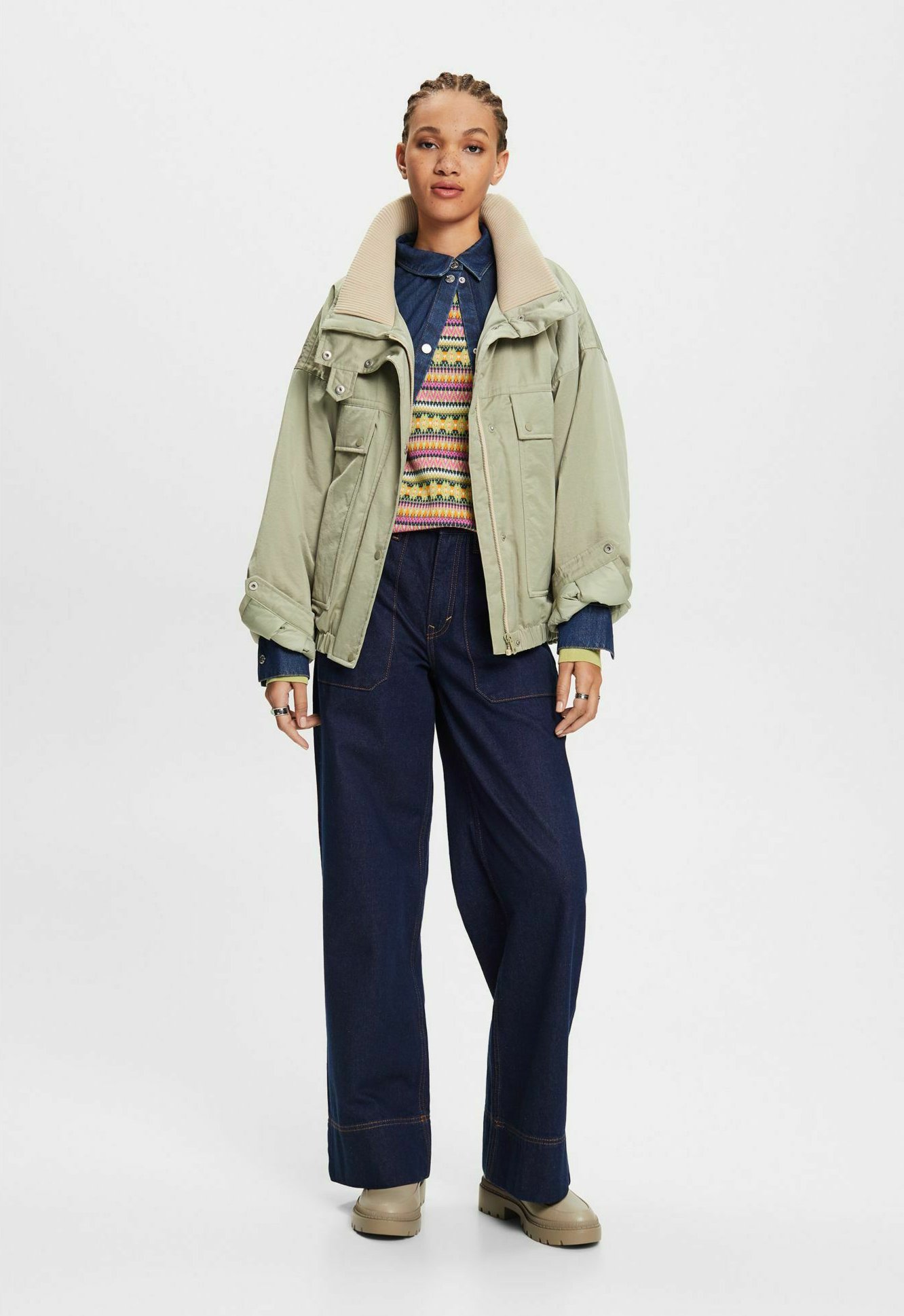 Esprit JACQU ROUND NK - Jumper - pistachio green/green
