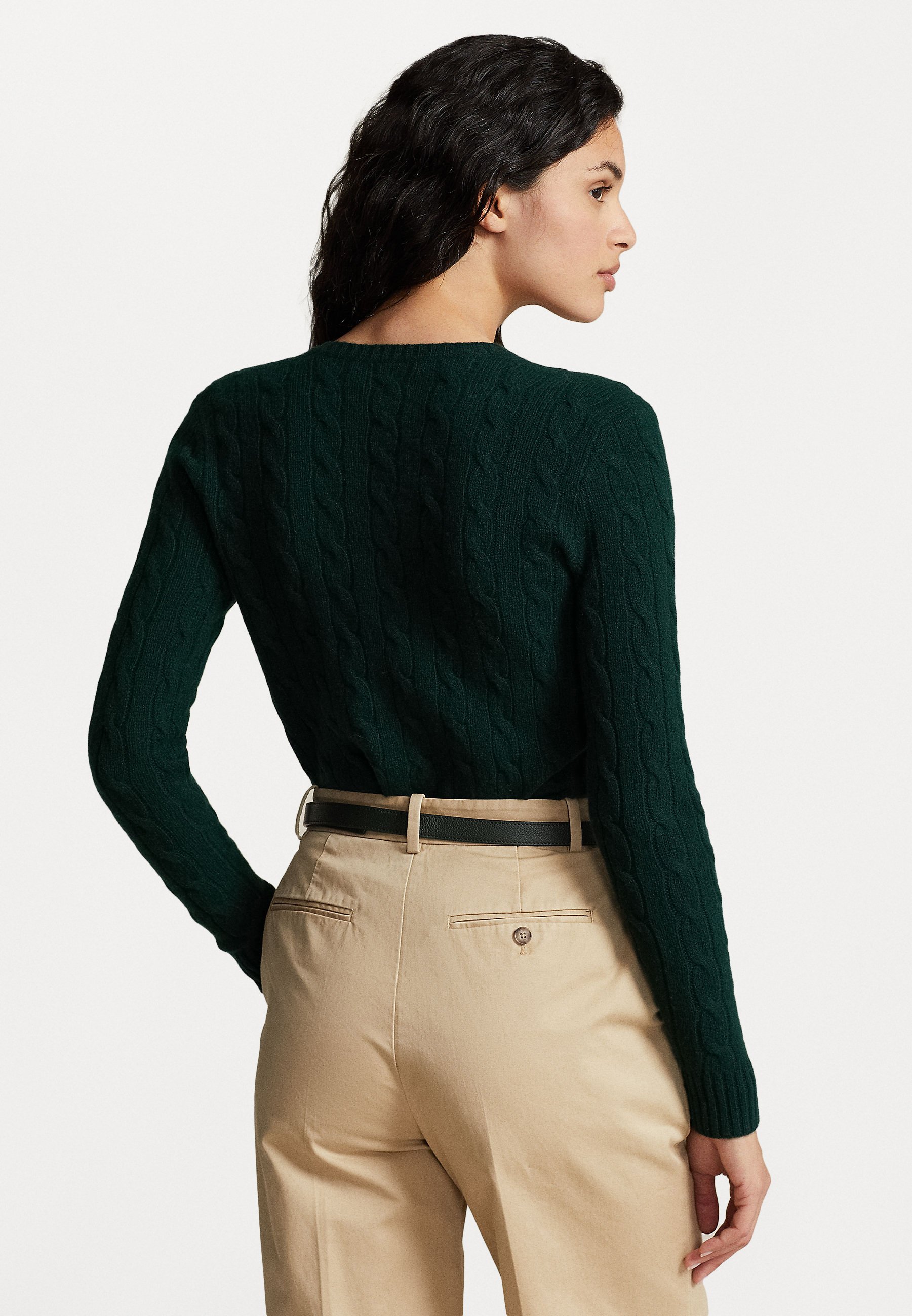 Polo Ralph Lauren KIMBERLY LONG SLEEVE - Jumper - hunt club green/dark green