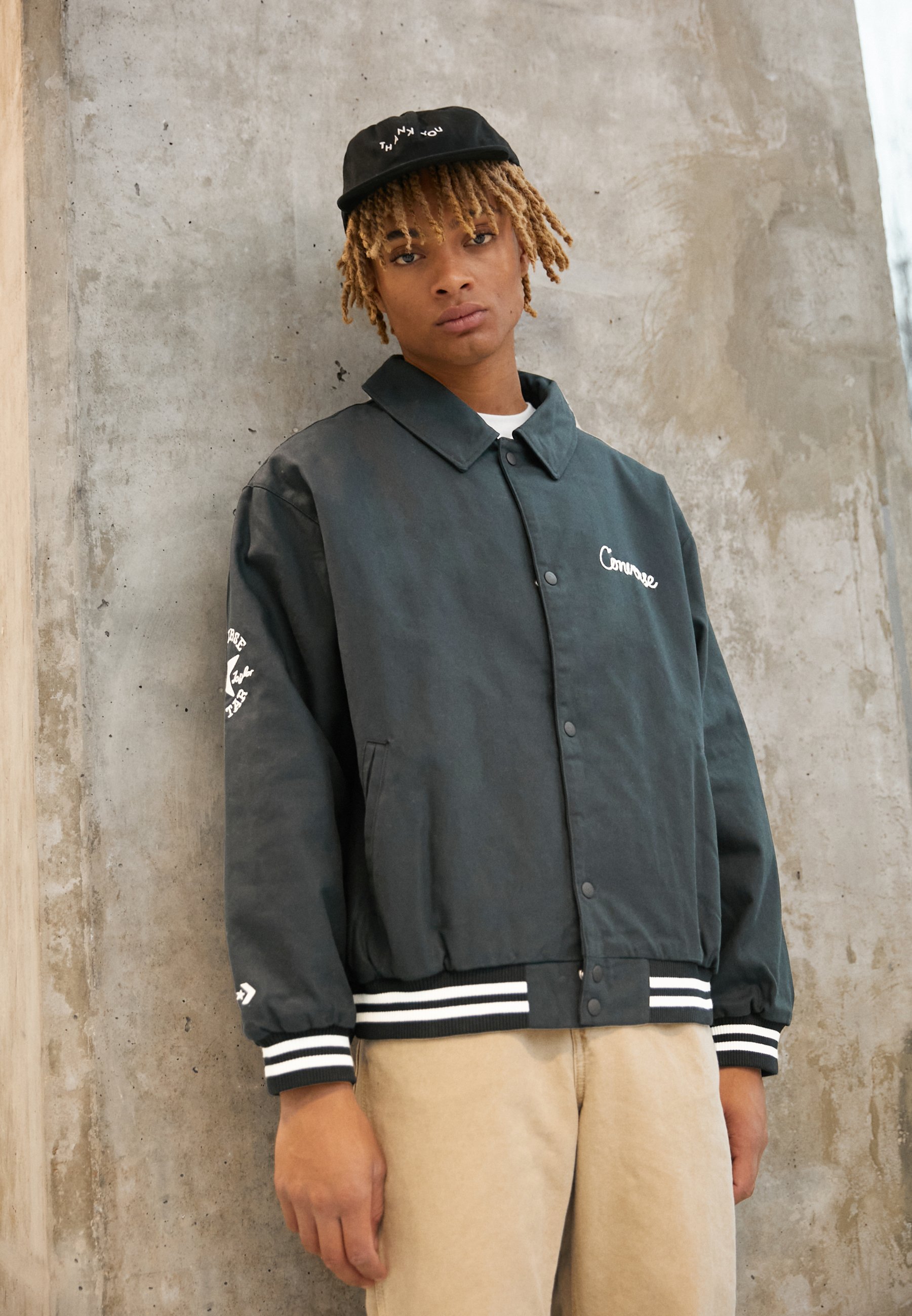 Converse VARSITY PADDED JACKET - Bomber Jacket - black