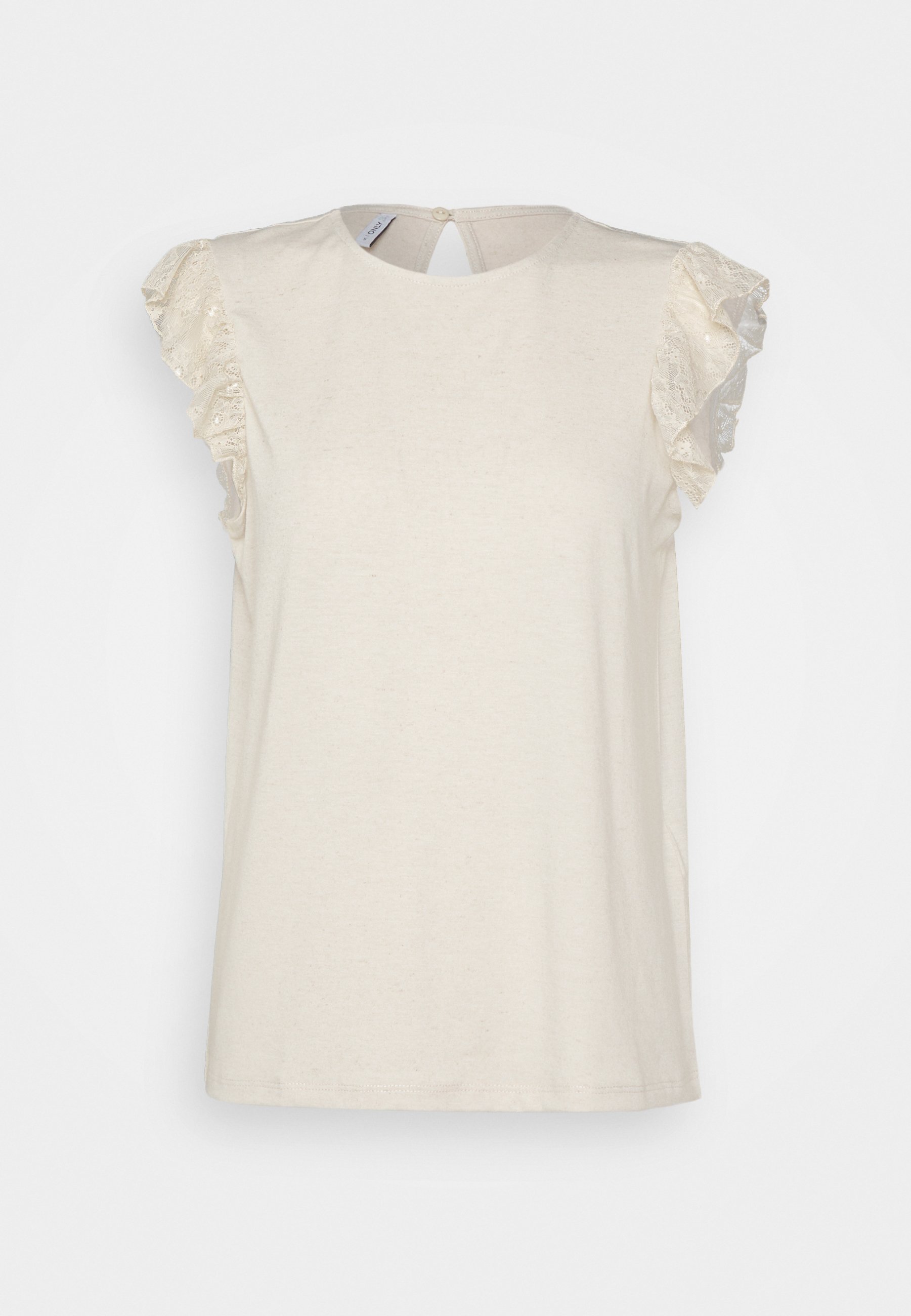 ONLY ONLAUGUSTA - Print T-shirt - pumice stone/beige