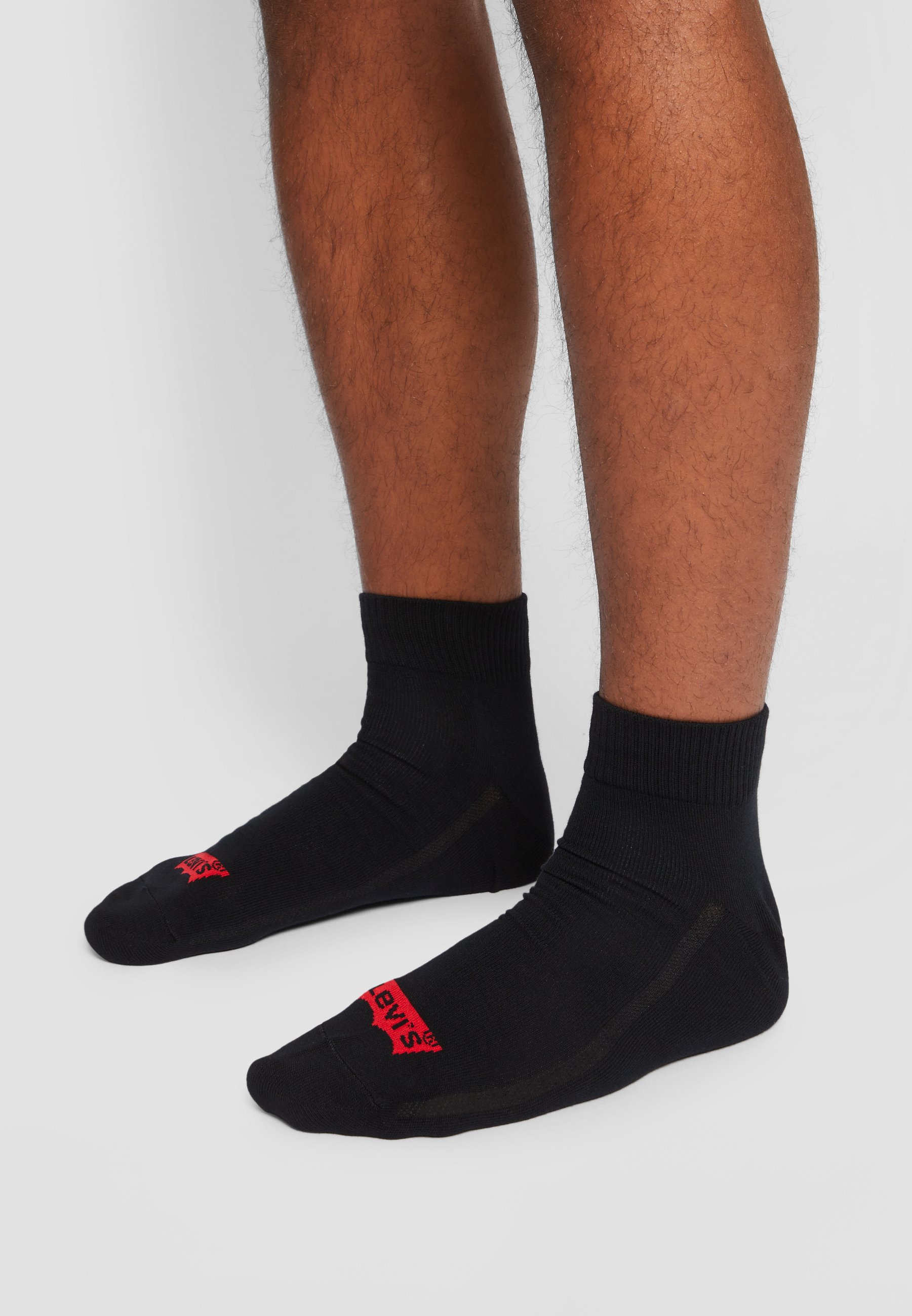 Levi's® MID CUT BATWING LOGO RECYCLED 3 PACK - Socks - black