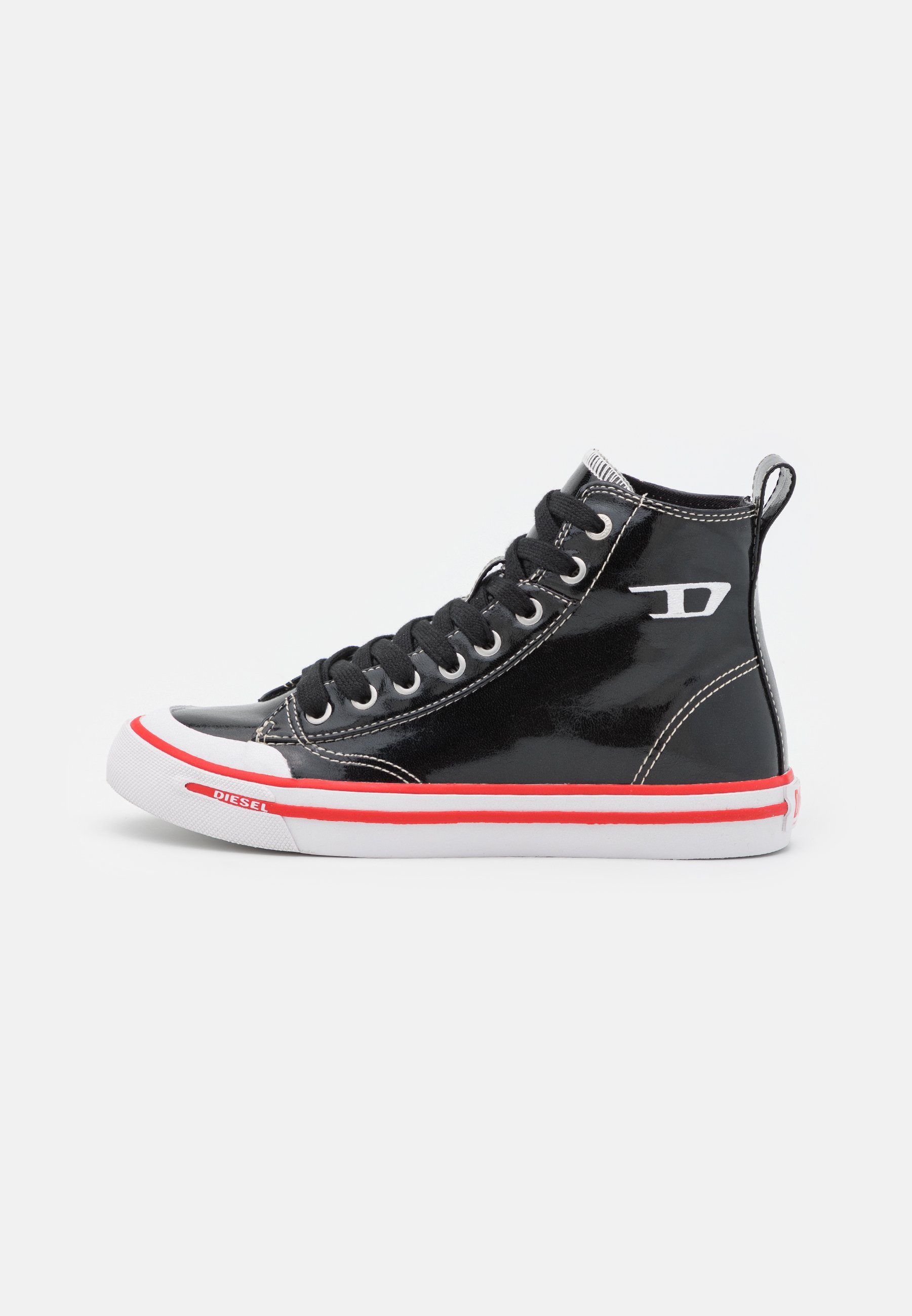 Diesel S-ATHOS MID W - High-top trainers - black/white/black
