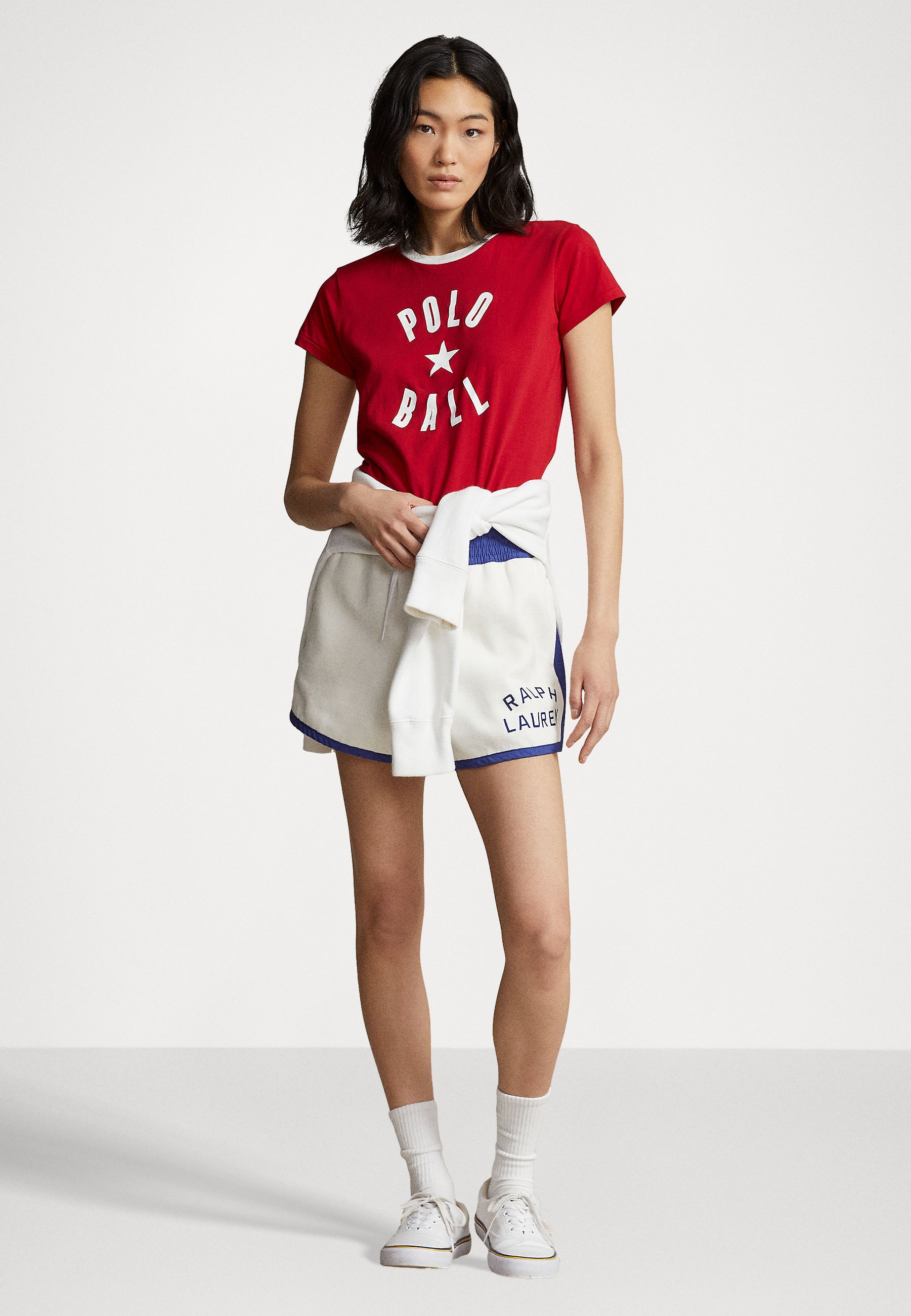Polo Ralph Lauren BALL SHORT SLEEVE - Print T-shirt - red/light red