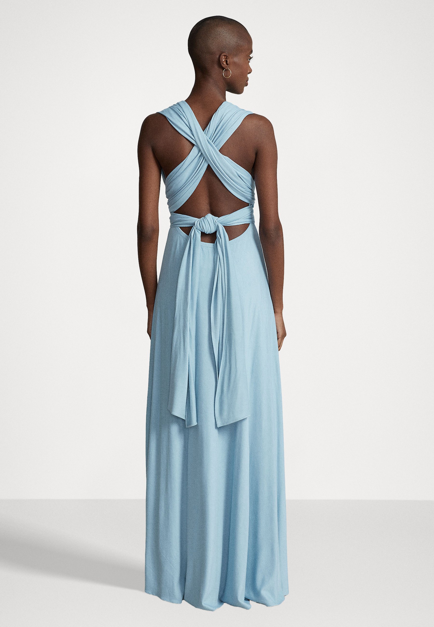 Polo Ralph Lauren SLEEVELESS DRESS - Maxi dress - powder blue/blue