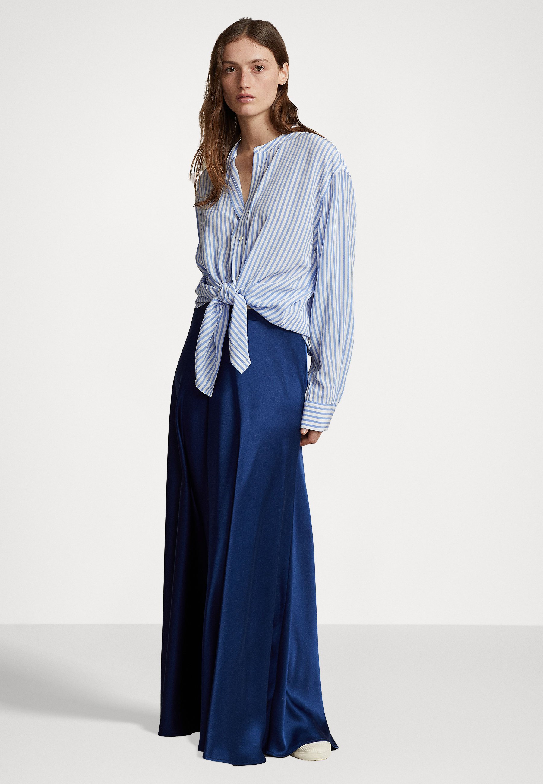 Polo Ralph Lauren YUMI FULL - Maxi skirt - holiday navy/blue