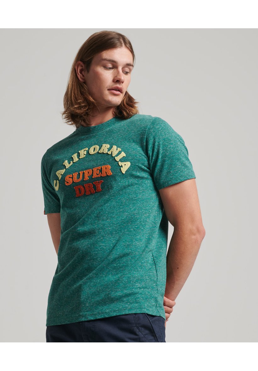 Superdry GREAT OUTDOORS APPLIQUE  - Print T-shirt - turquoise snowy/turquoise