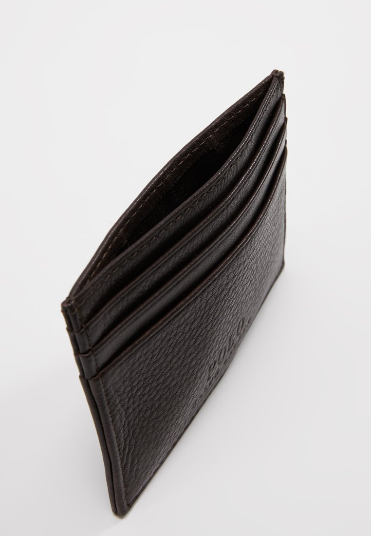 Polo Ralph Lauren PEBBLE LEATHER CARD CASE - Business card holder - brown