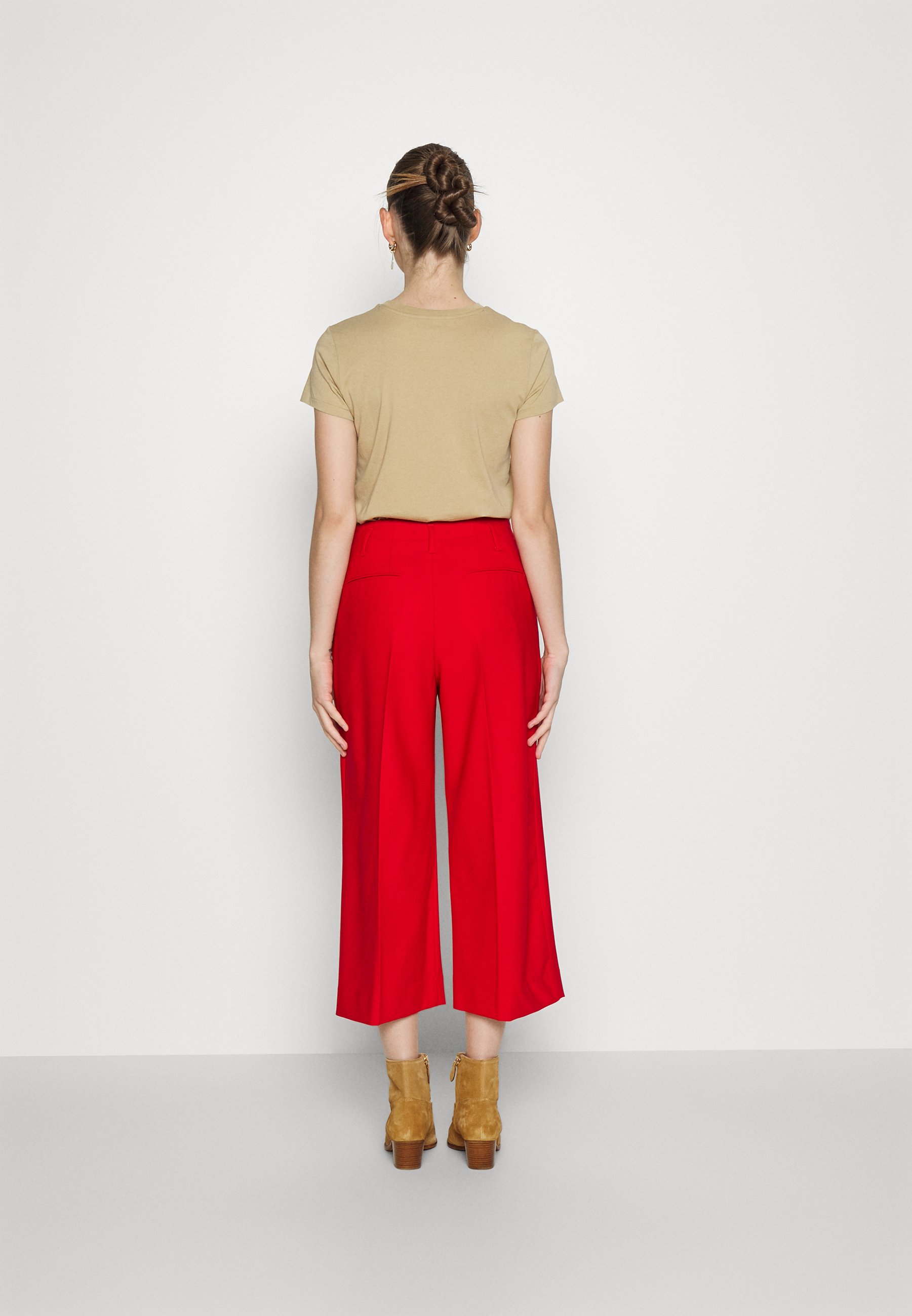 Polo Ralph Lauren SNJA CULTTE CROPPED FLAT FRONT - Trousers - red