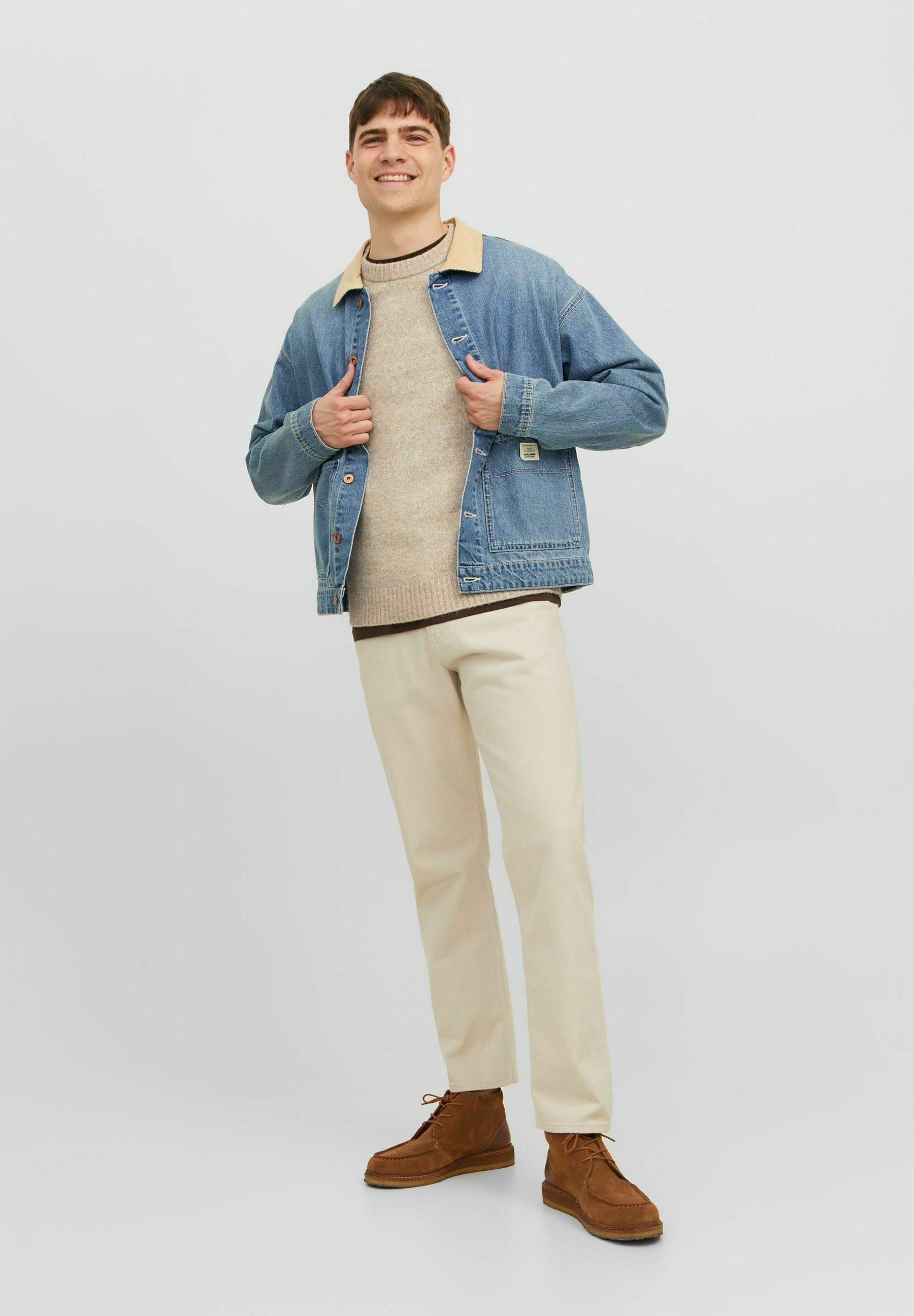 Jack &Jones JOROLLIE  CREW NECK - Jumper - atmosphere/multi-coloured