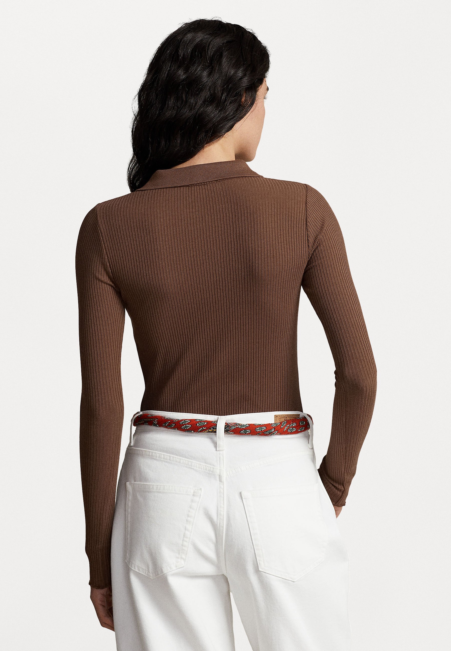 Polo Ralph Lauren LONG SLEEVE - Polo shirt - chocolate brown/brown