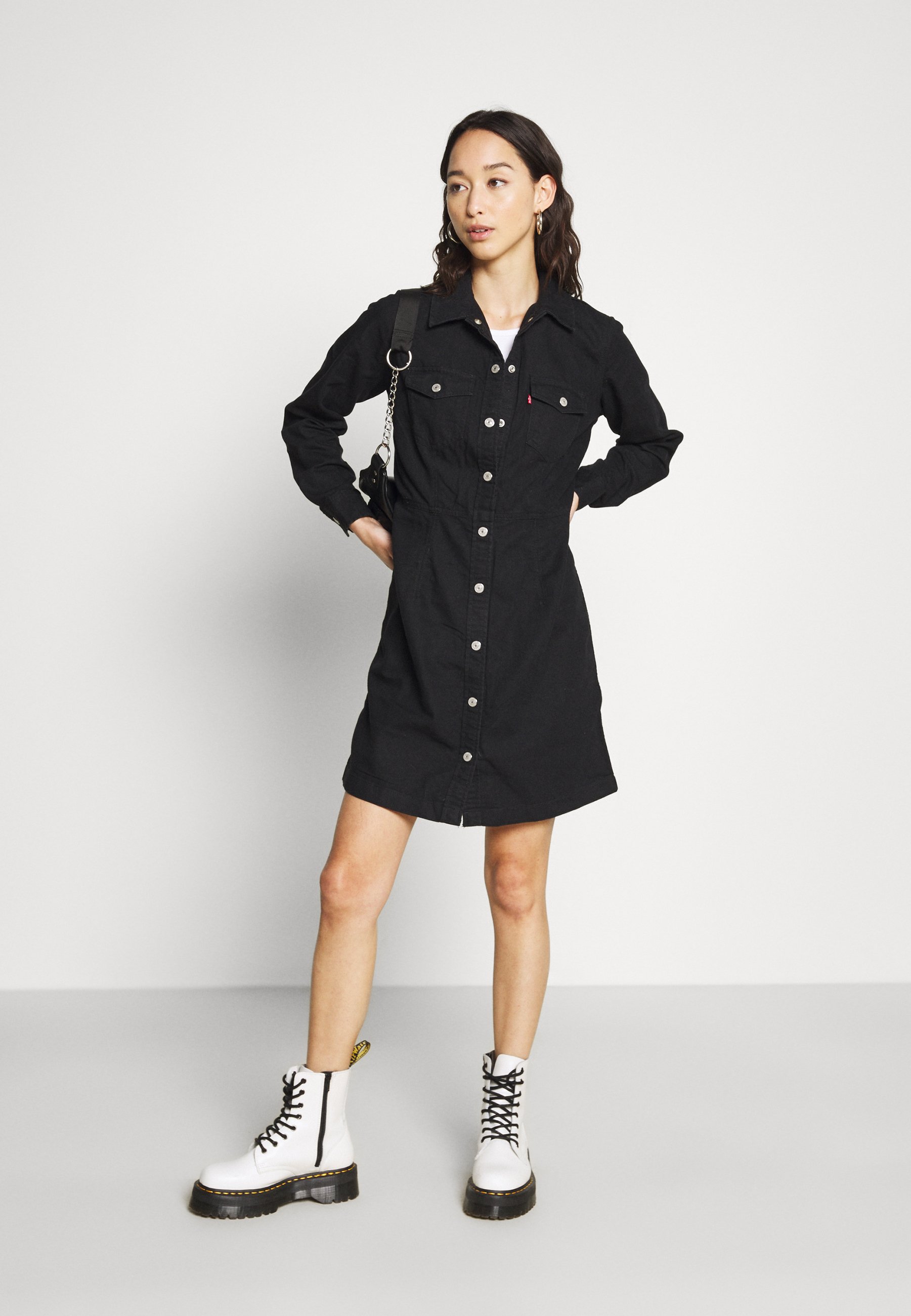 Levi's® ELLIE DRESS - Denim dress - black/black denim