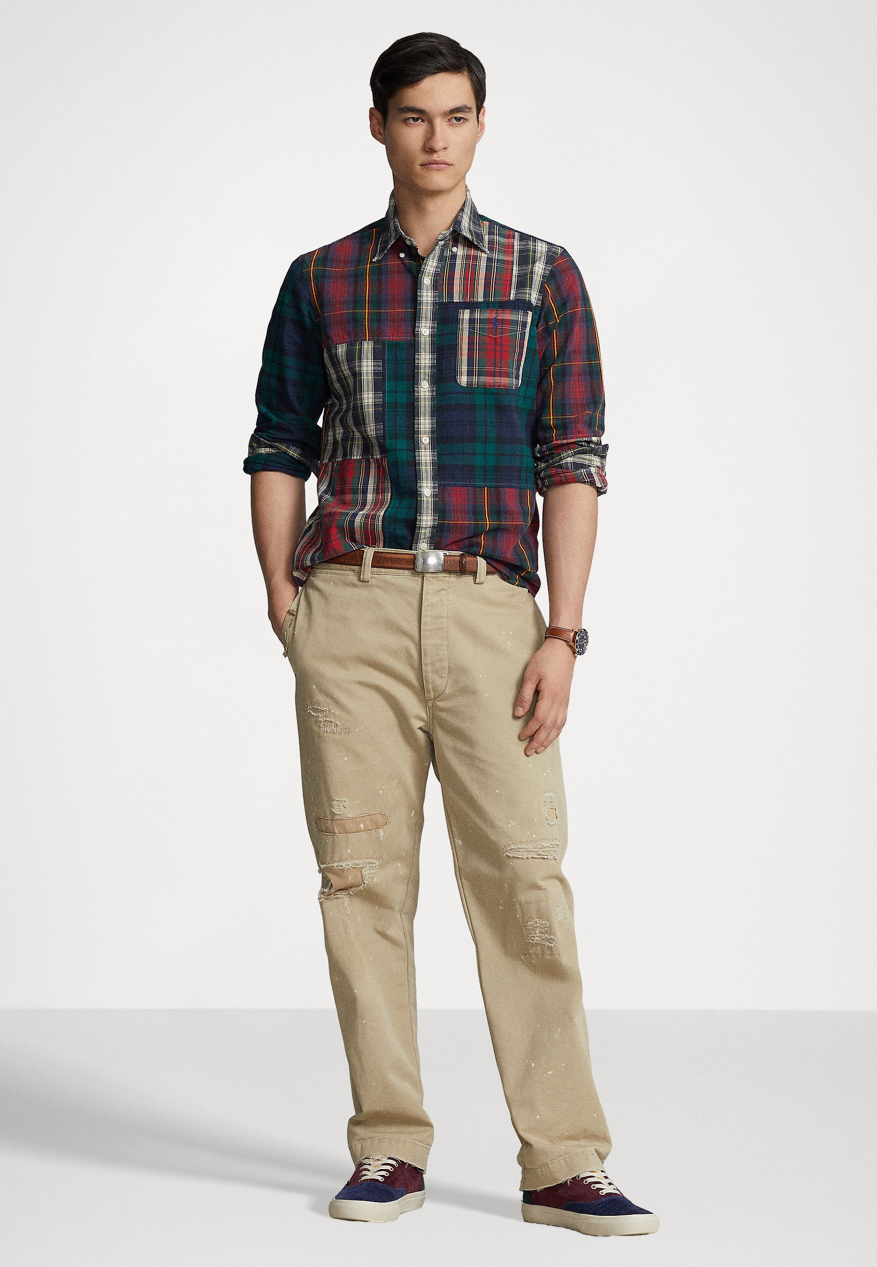 Polo Ralph Lauren LONG SLEEVE - Shirt - multi-coloured/dark blue