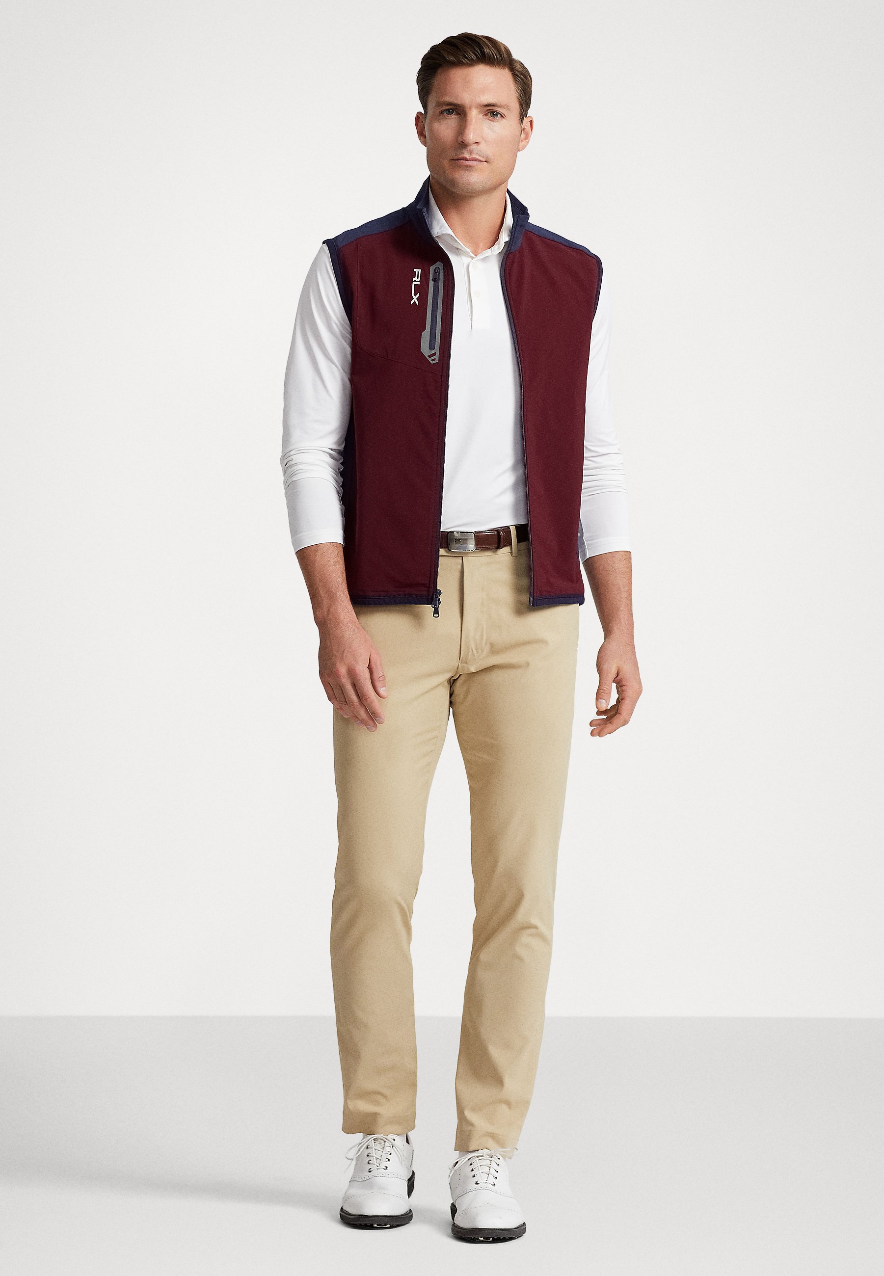 Polo Ralph Lauren SLEEVELESS FULL ZIP - Waistcoat - refined navy/harvard wine/dark blue