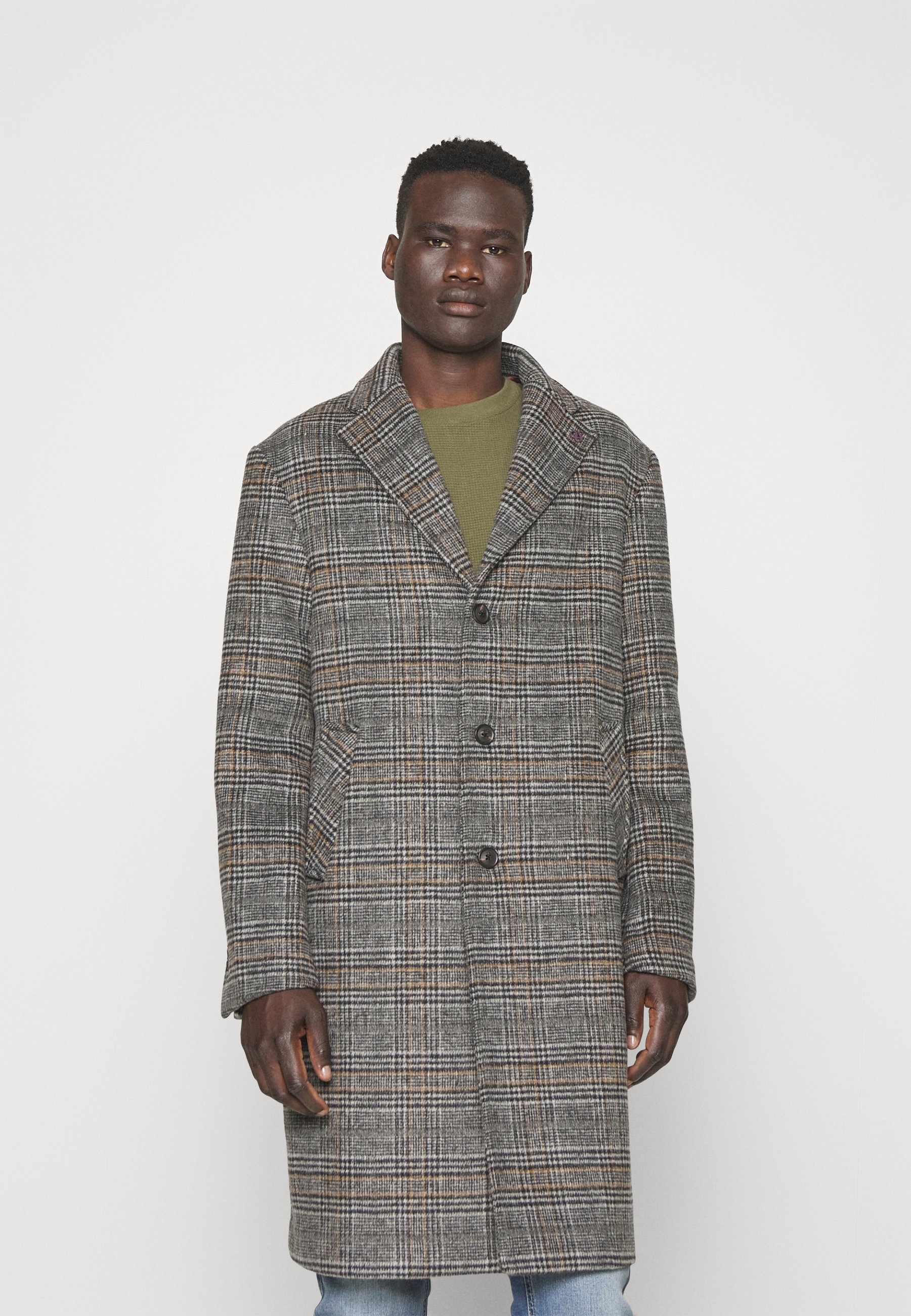 Scotch & Soda HAIRY BOUCLE OVERCOAT - Classic coat - multi grey/grey