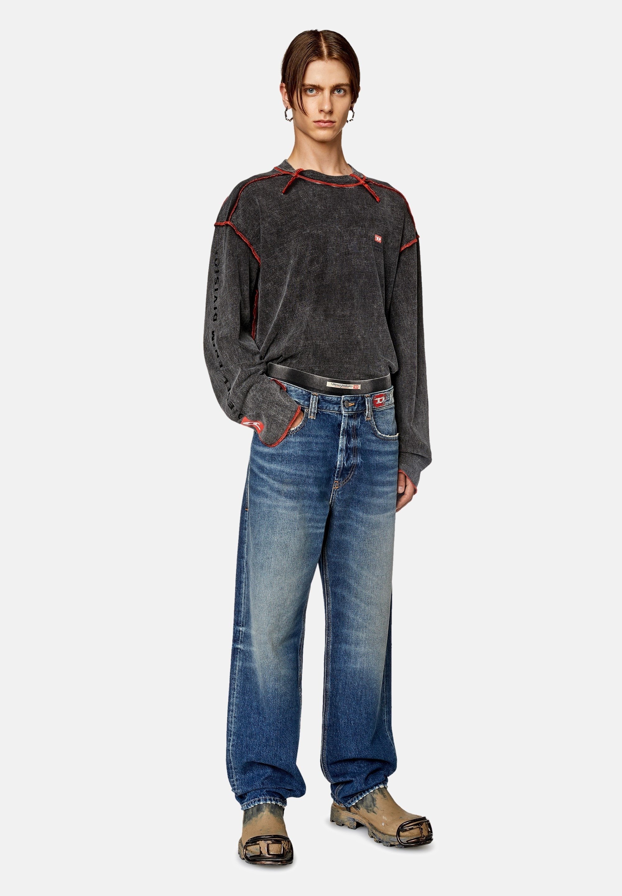 Diesel Relaxed fit jeans - medium blue/dark-blue denim