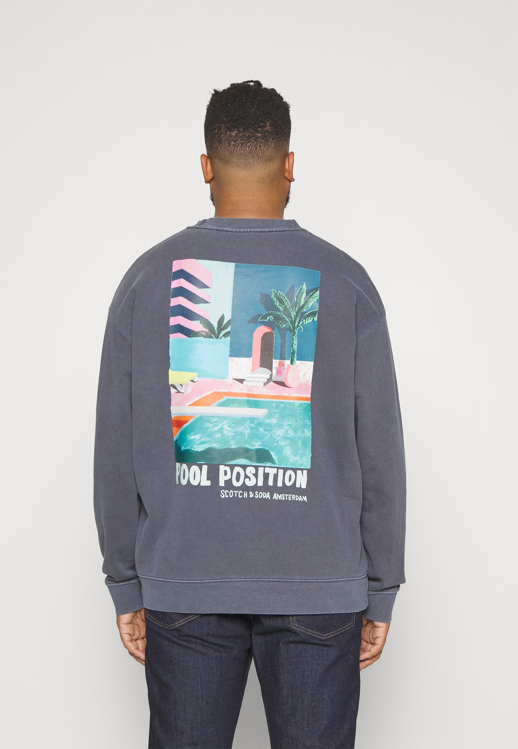 Scotch & Soda GARMENT DYE ARTWORK  - Sweatshirt - navy/dark blue