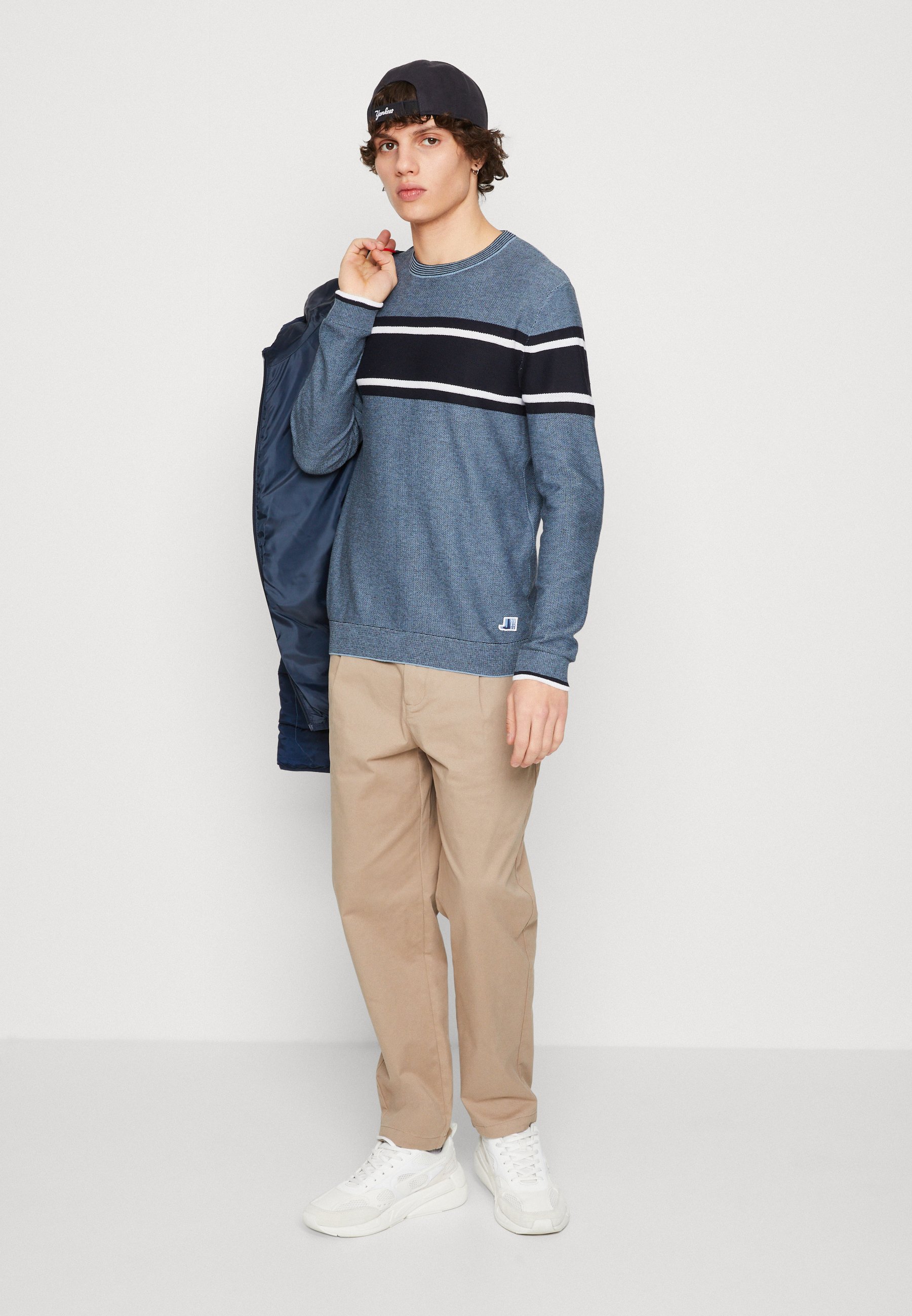 Jack &Jones JCOLOGAN SPRING CREW NECK - Jumper - mountain spring/blue