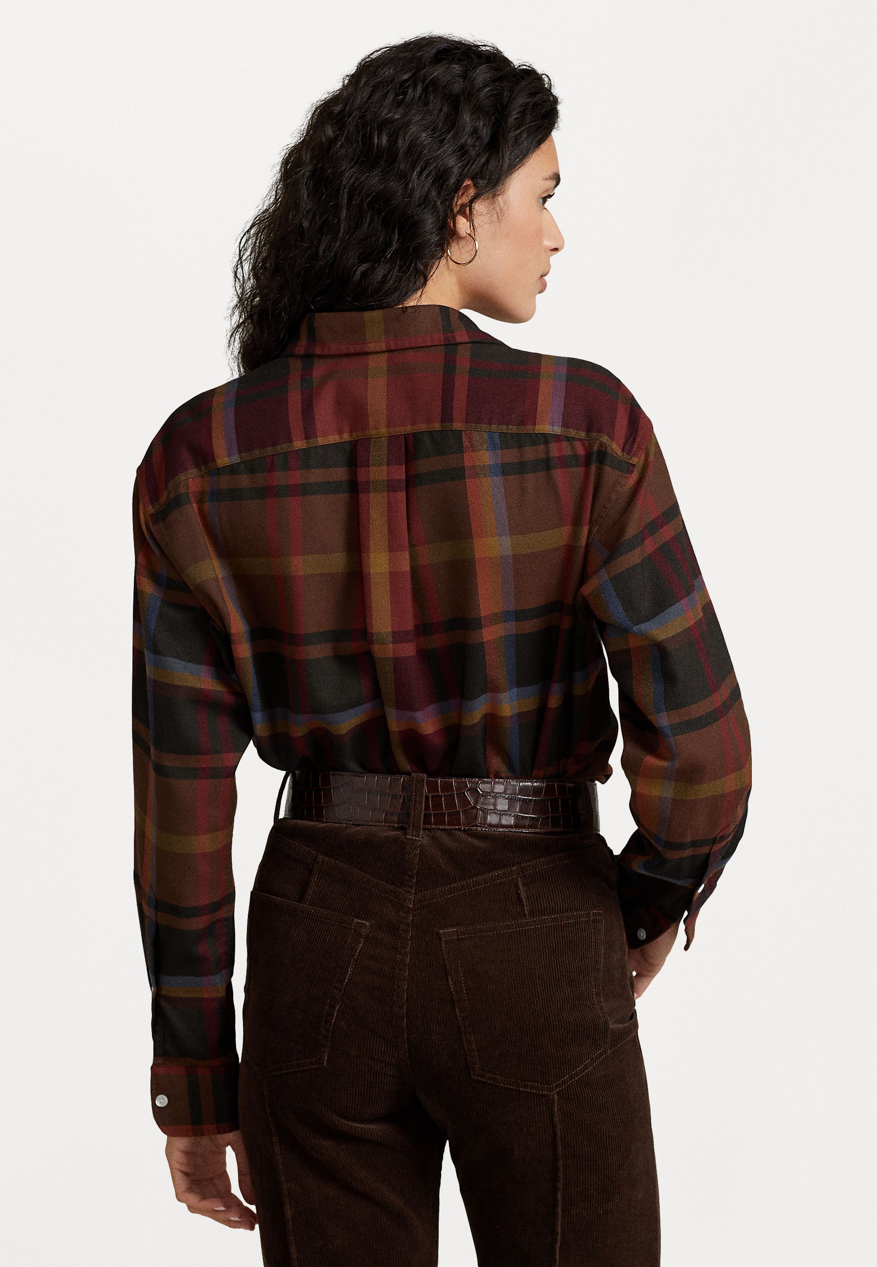Polo Ralph Lauren LONG SLEEVE BUTTON FRONT SHIRT - Button-down blouse - red multi fall plaid/red