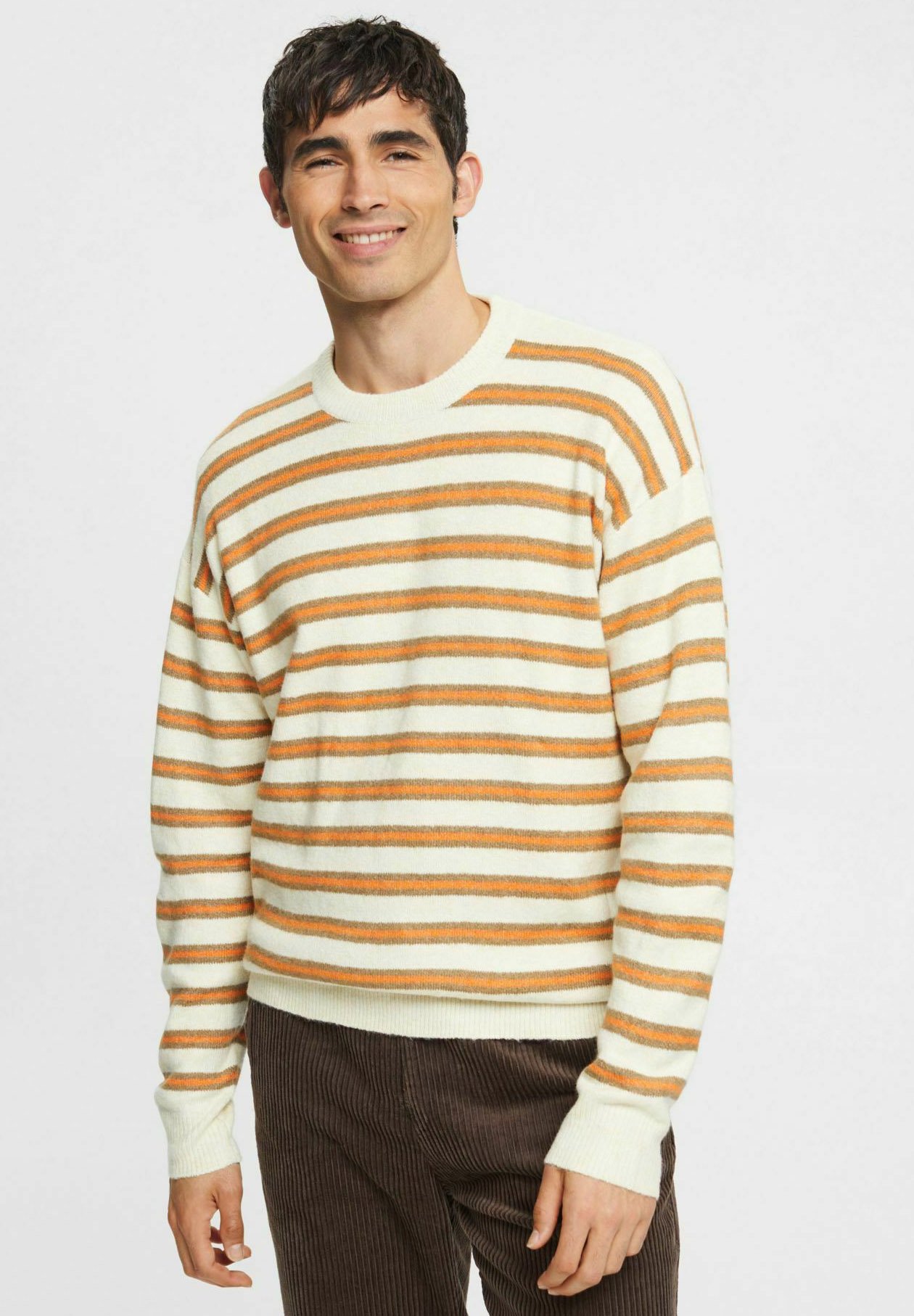 Esprit MIT STREIFEN - Jumper - ice/metallic blue