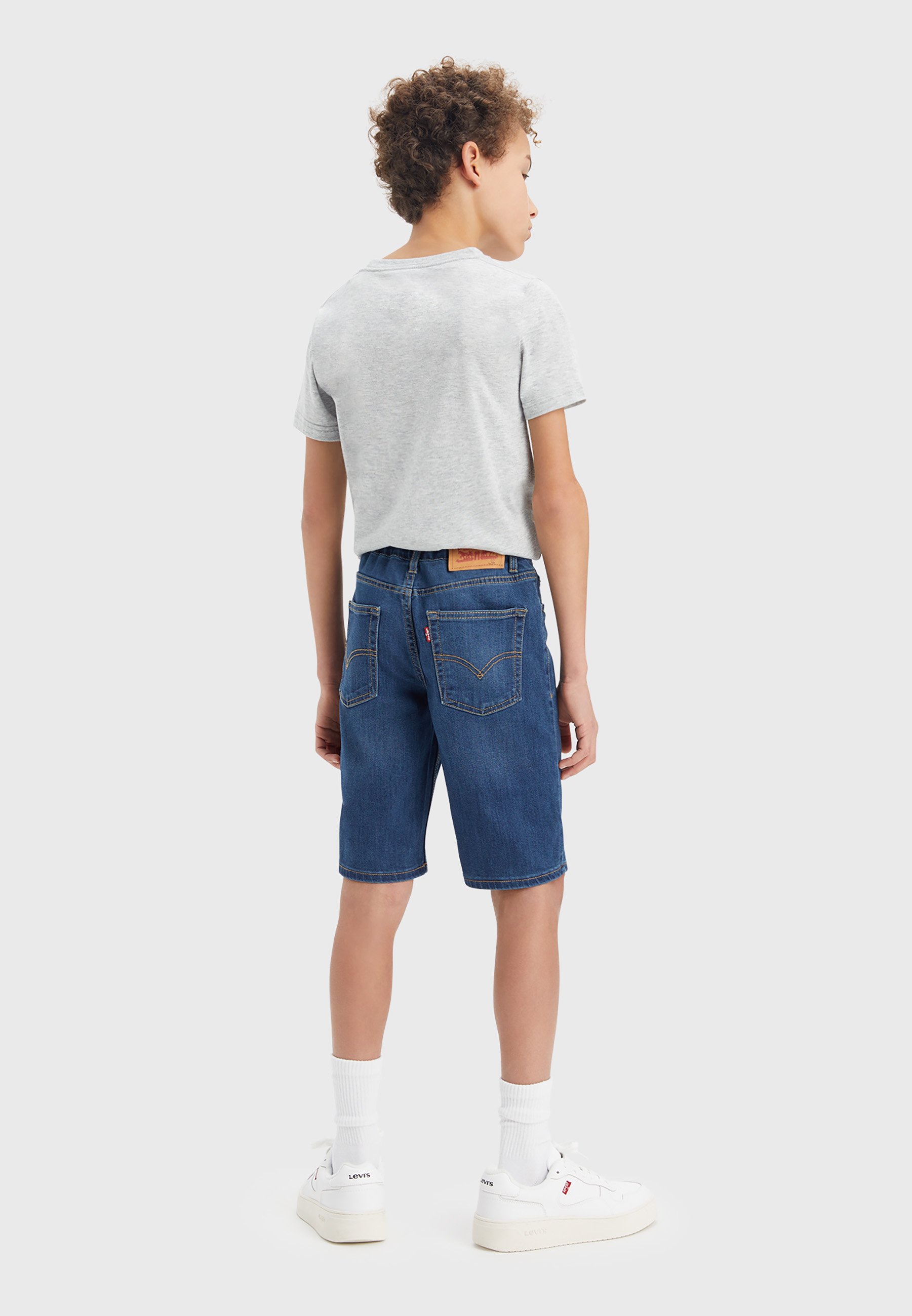Levi's® SLIM FIT ECO - Denim shorts - garland/dark-blue denim