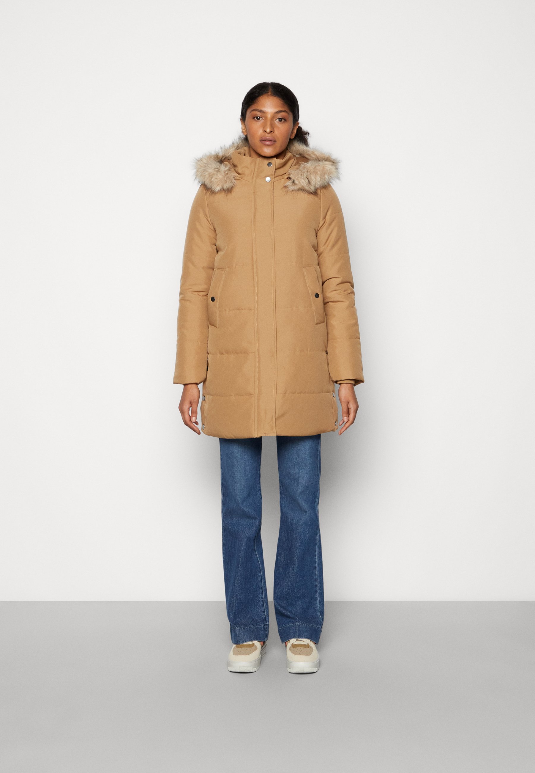 Vero Moda MADDISON  - Winter coat - tigers eye/beige