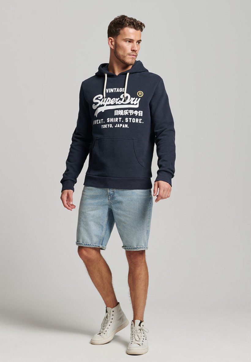 Superdry VINTAGE LOGO STORE CLASSIC  - Hoodie - midnight navy/blue