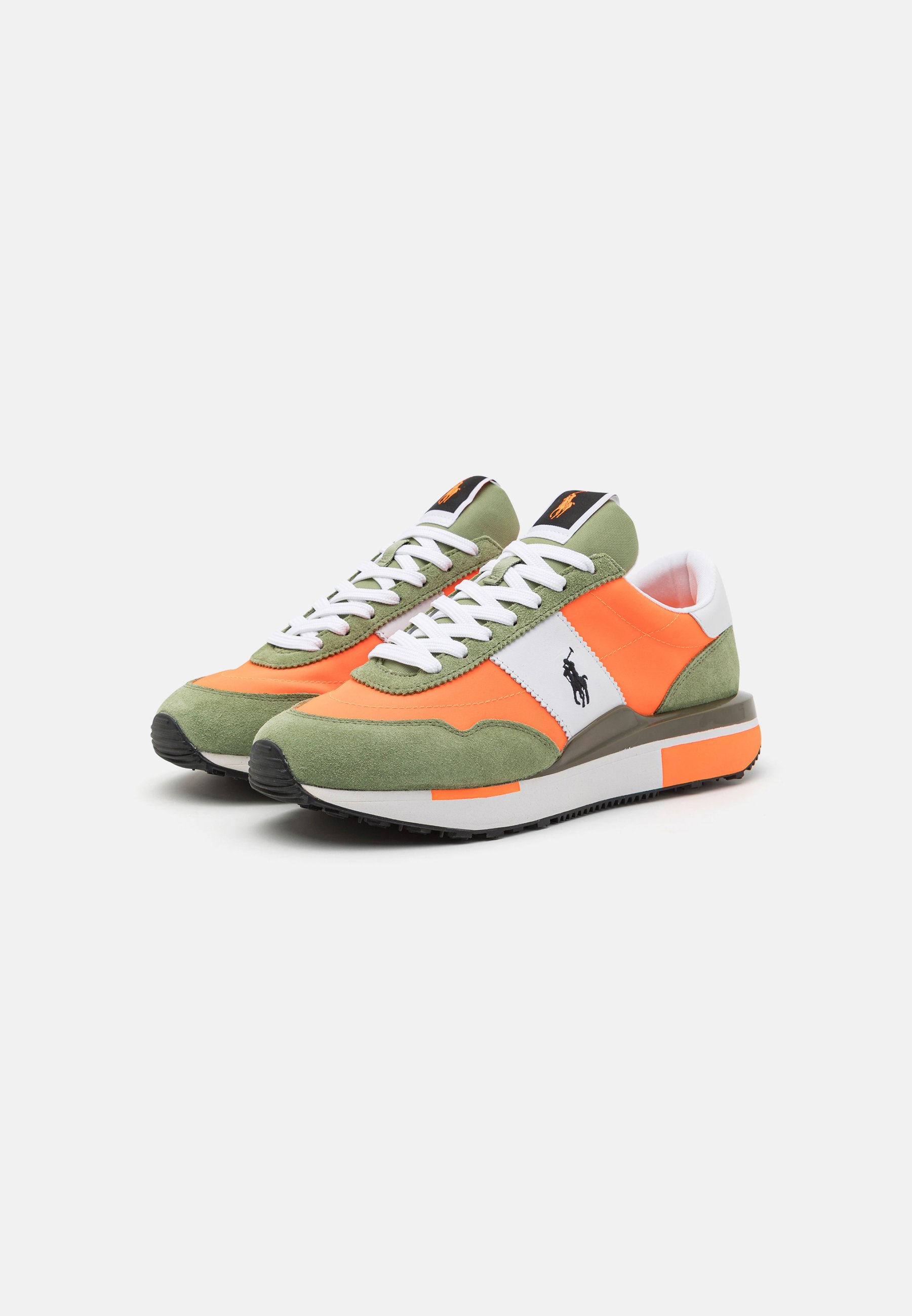 Polo Ralph Lauren TRAIN 89 TOP LACE UNISEX - Trainers - light olive/orange/olive
