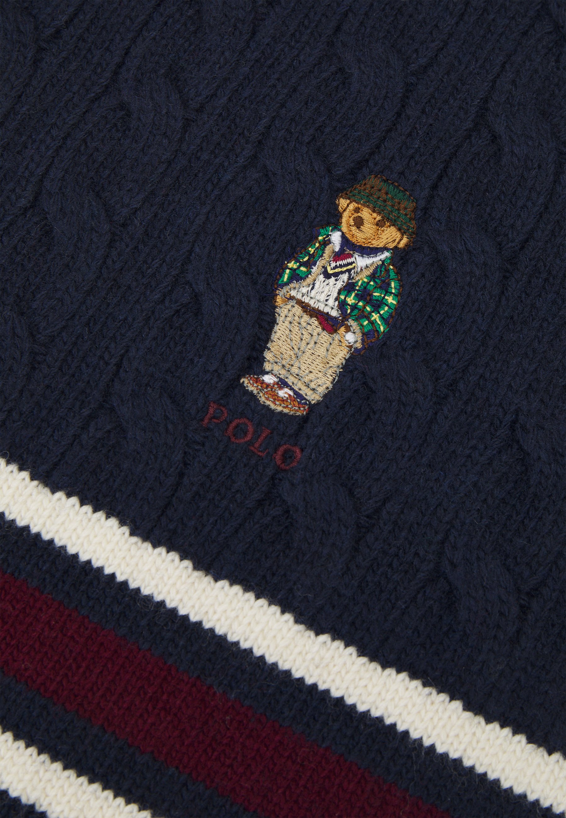 Polo Ralph Lauren BEAR SCARF UNISEX - Scarf - navy multi/dark blue