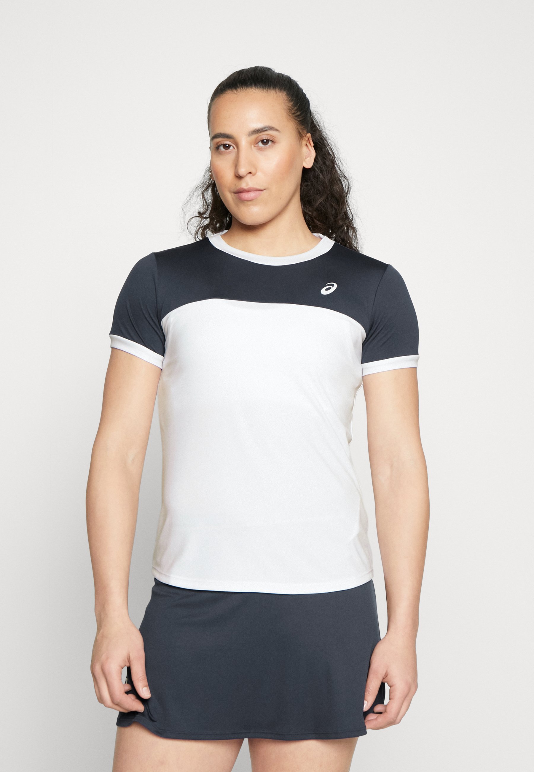 ASICS WOMEN COURT - Print T-shirt - brilliant white/midnight/white