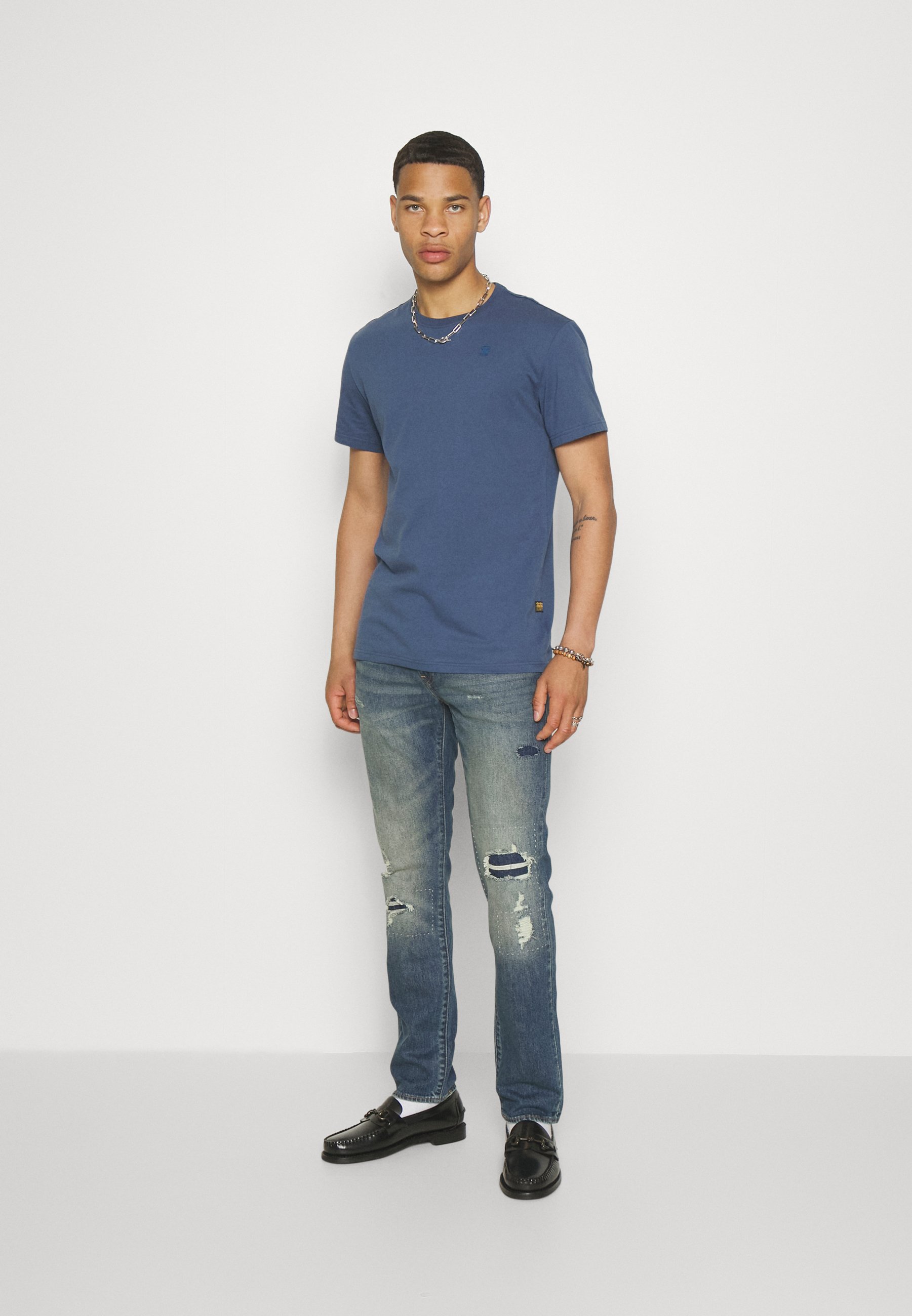 G-Star BASE - Basic T-shirt - rank blue/blue