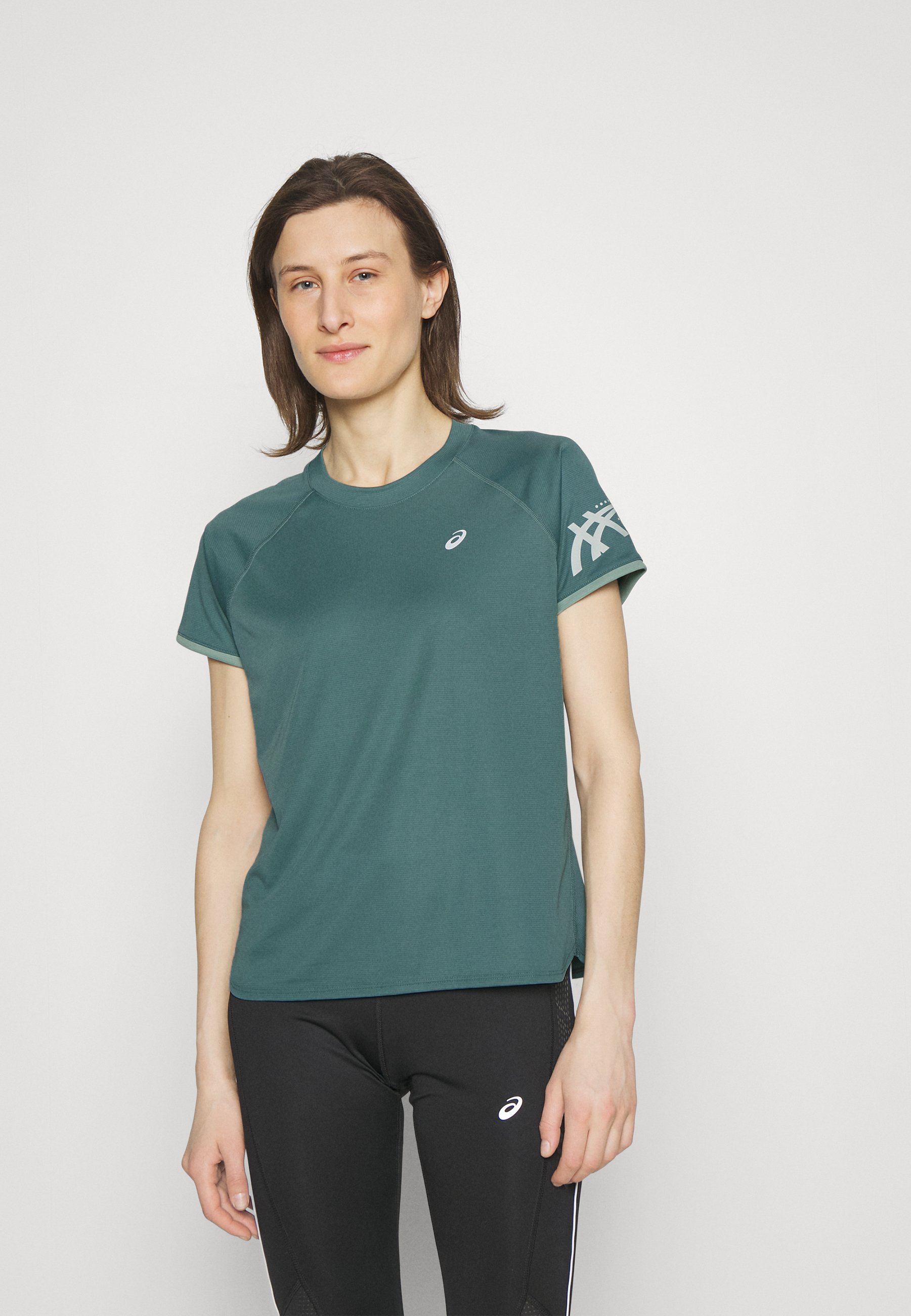 ASICS ICON - Sports T-shirt - foggy teal / pure aqua/teal