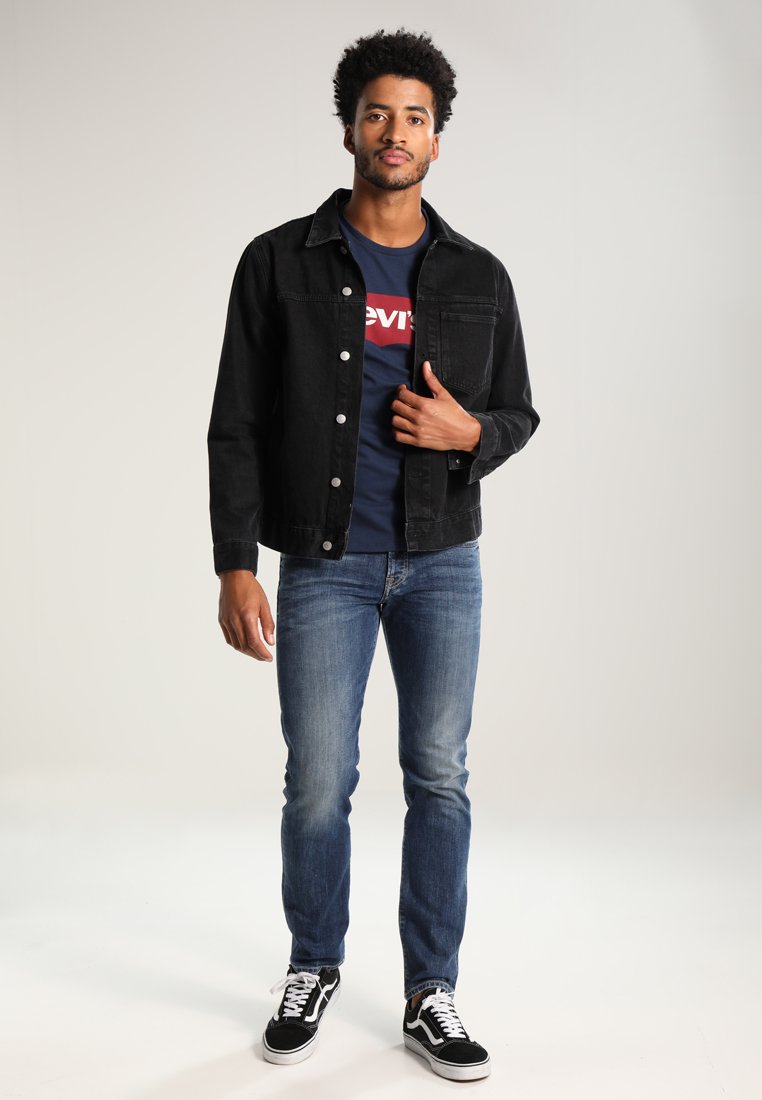 Levi's® GRAPHIC SET-IN NECK - Print T-shirt - graphic dress blues/dark blue