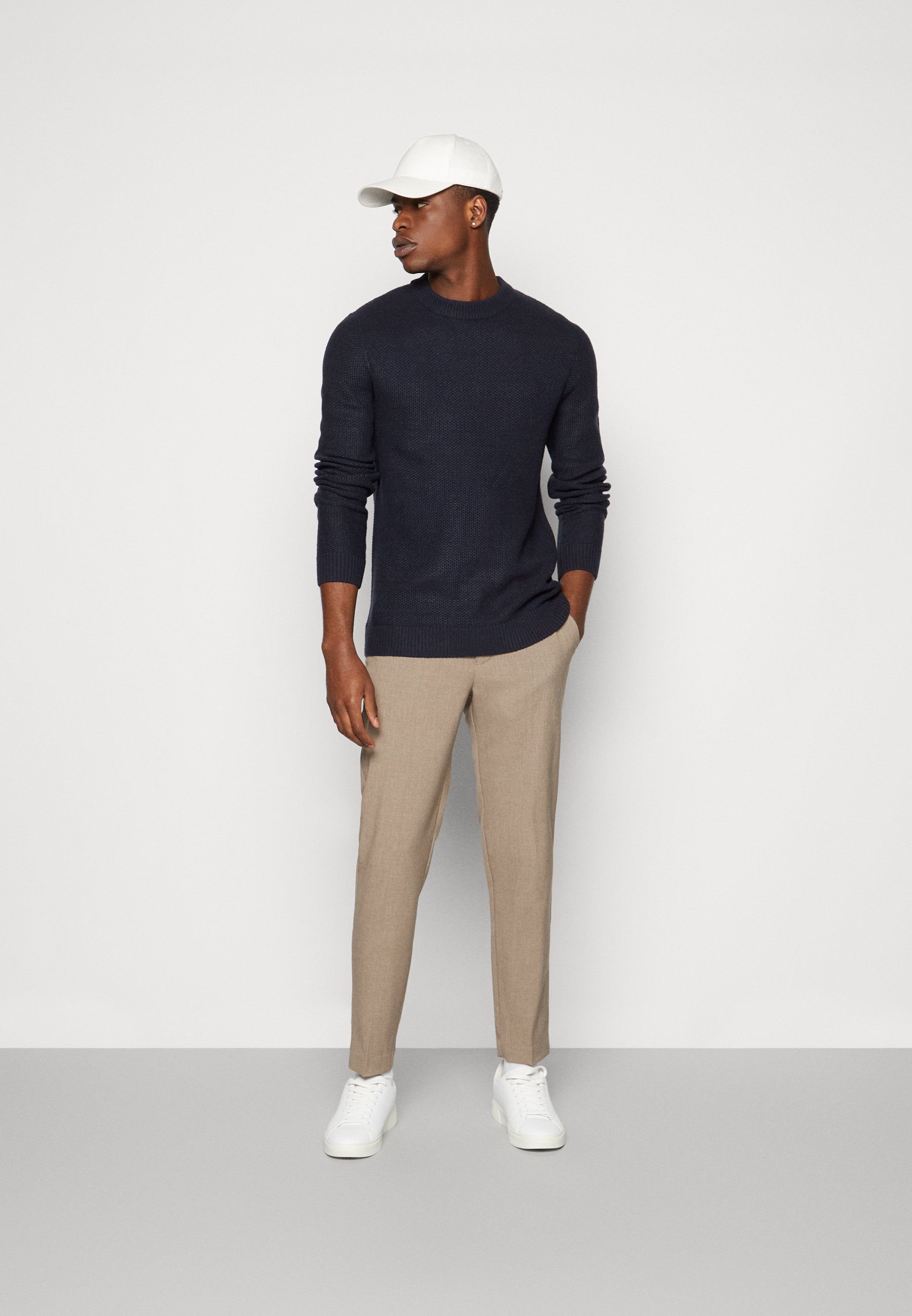 Jack &Jones JORBLAKE CREW NECK - Jumper - navy blazer/dark blue