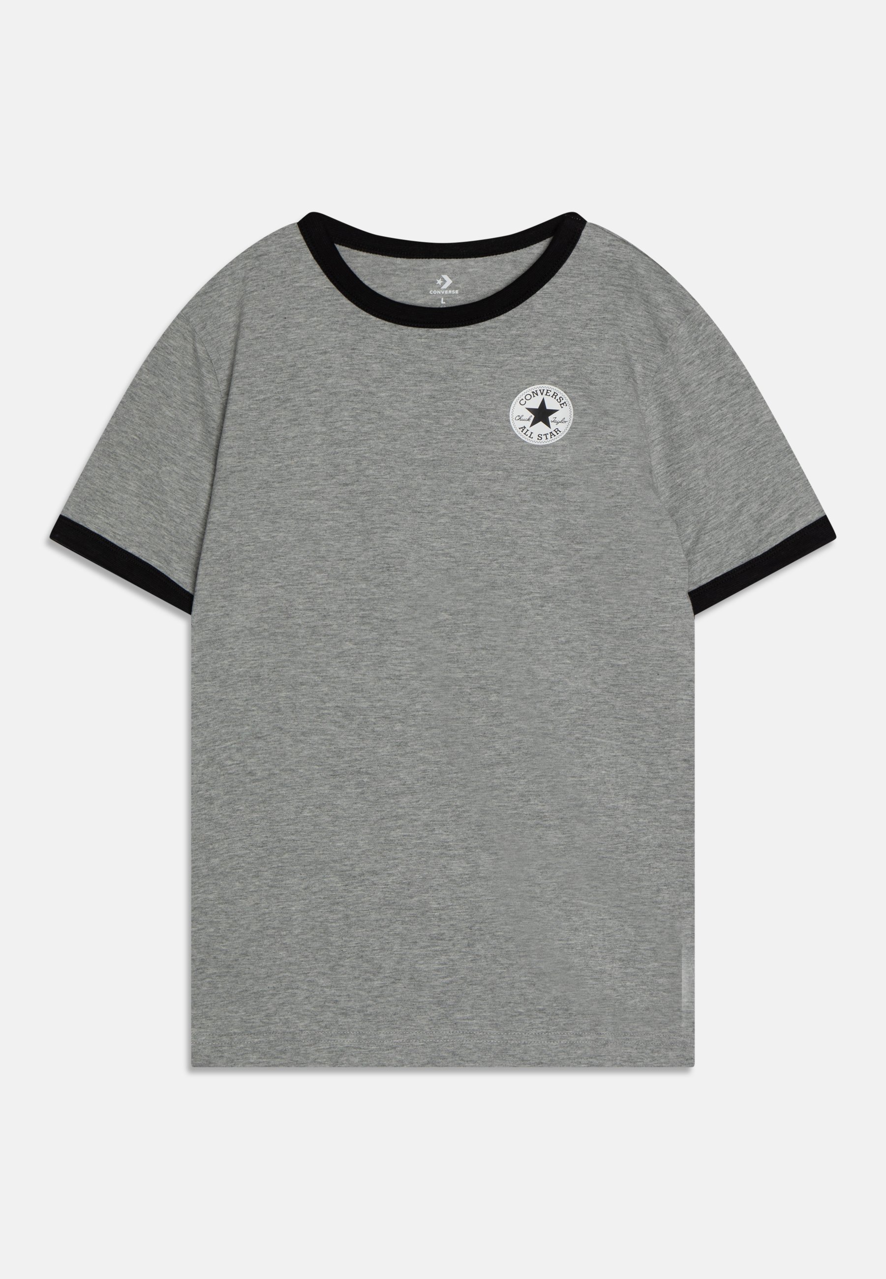 Converse CORE RINGER TEE - Print T-shirt - dark grey heather/black/grey