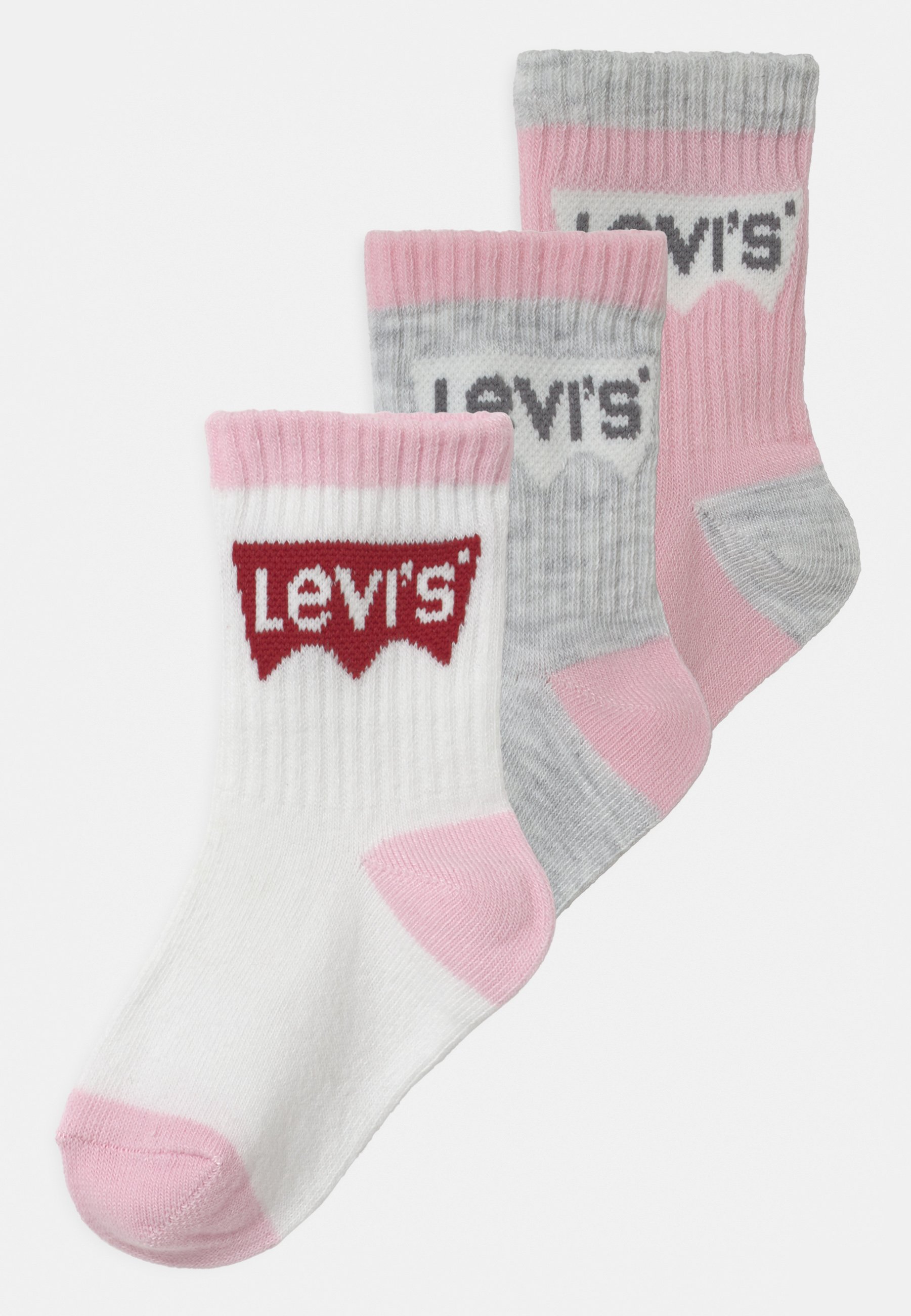 Levi's® BATWING REGULAR CUT 3 PACK UNISEX - Socks - fairy tale/pink